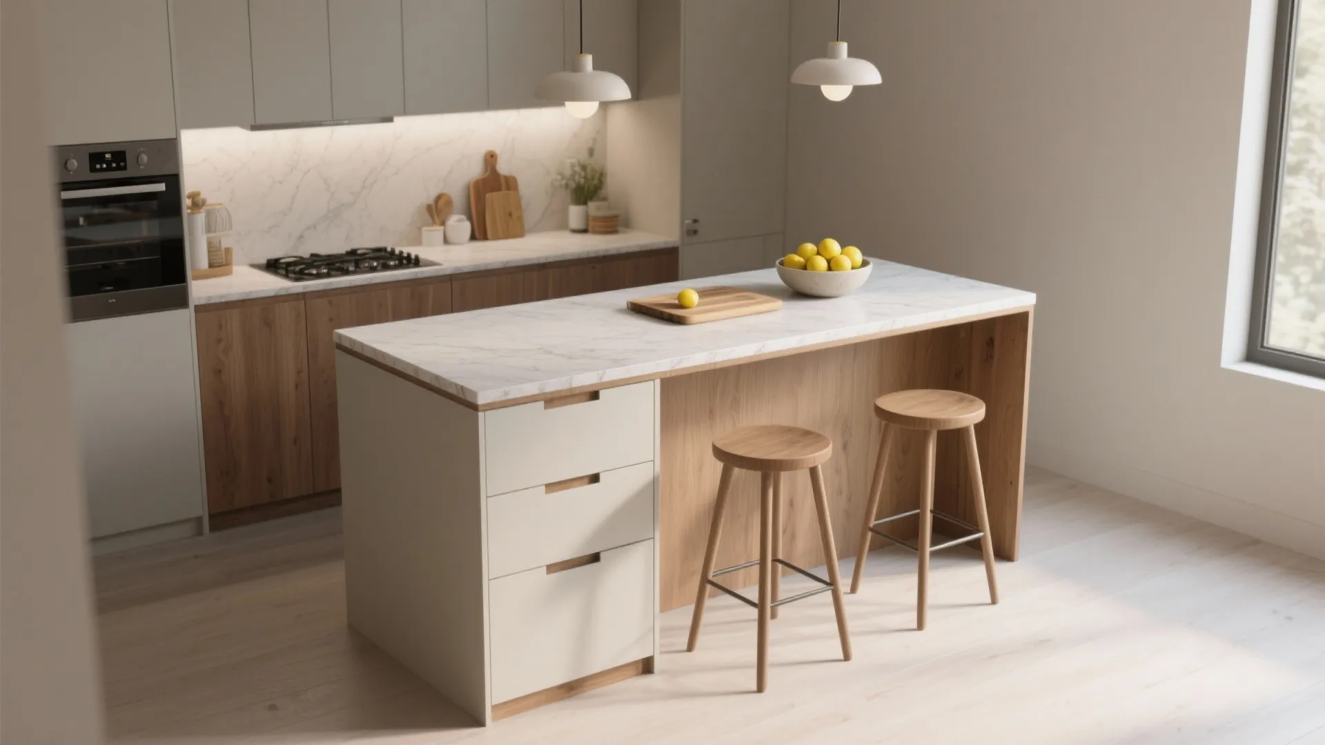 1. Multipurpose islands that pull double duty