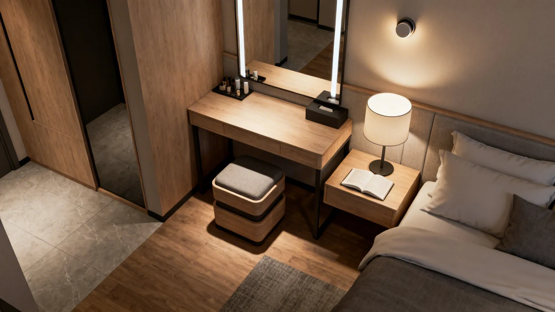 3. Multipurpose furniture and clever lighting