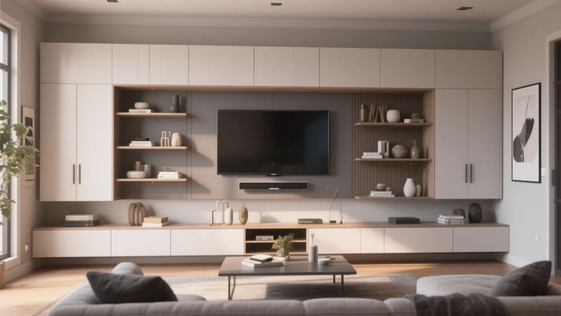 7. Multipurpose Media Wall