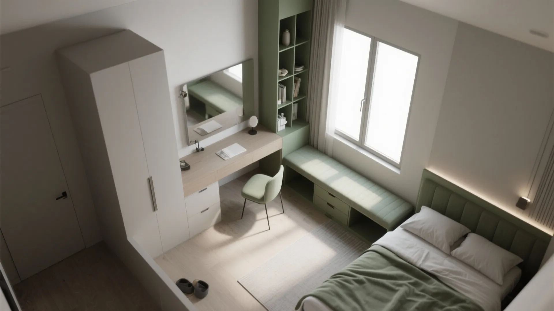 3. Multipurpose zones: sleep, work, unwind