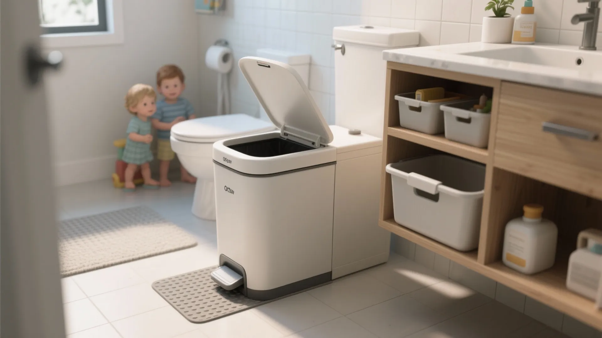 5. Multipurpose Step Bins with Hidden Storage