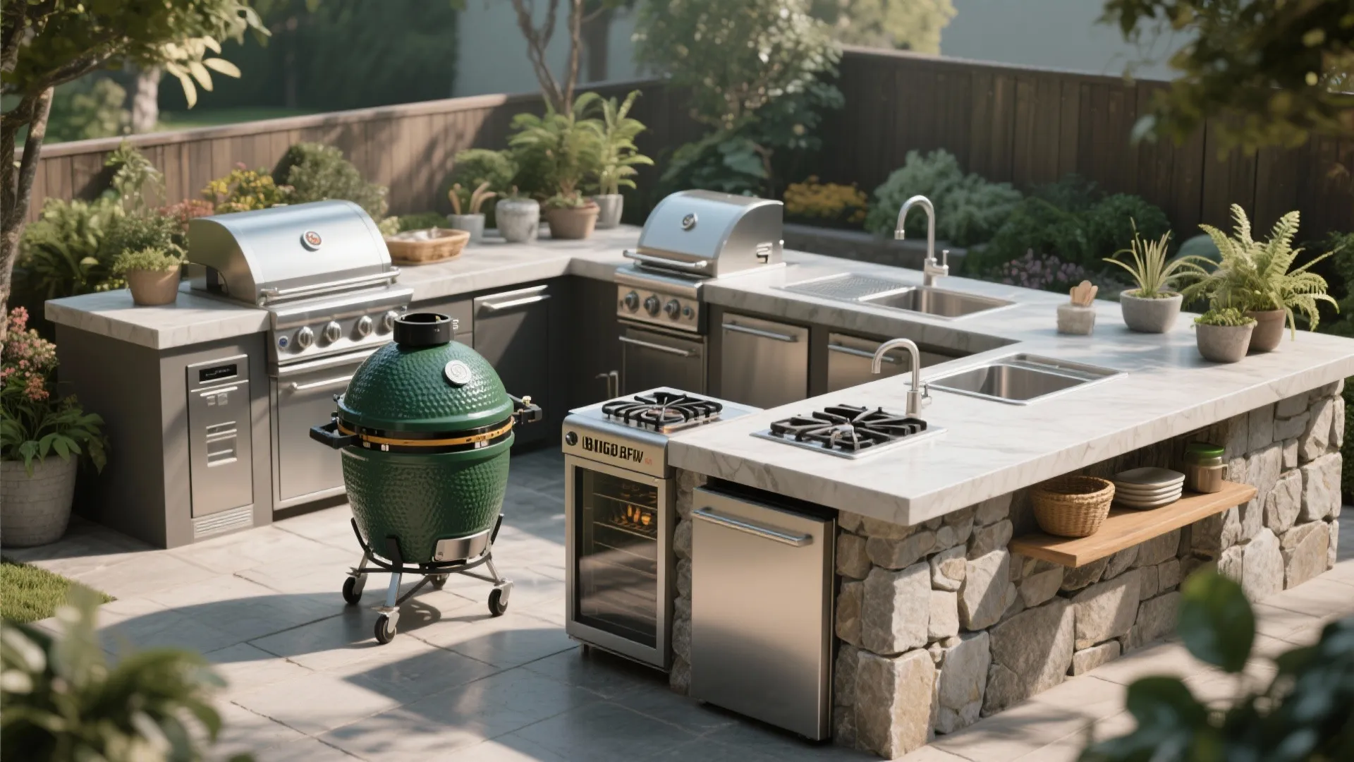 5. Multi-Station Layout with Side Burners