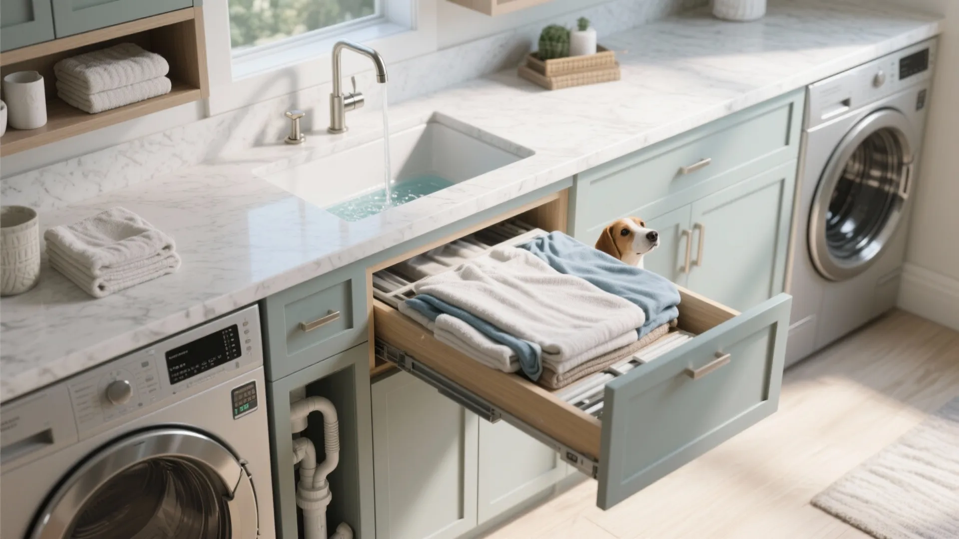 3. Countertop and cabinetry that multitask