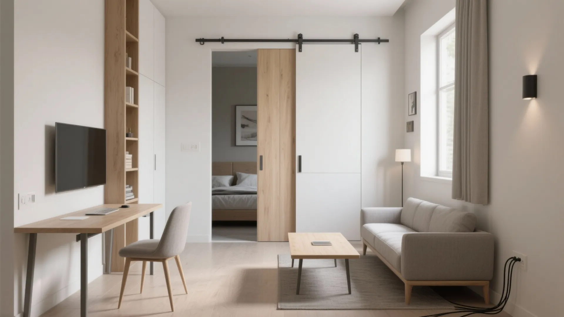 Sliding, Folding, and Multi-Use Pieces for a Smarter 1 BHK