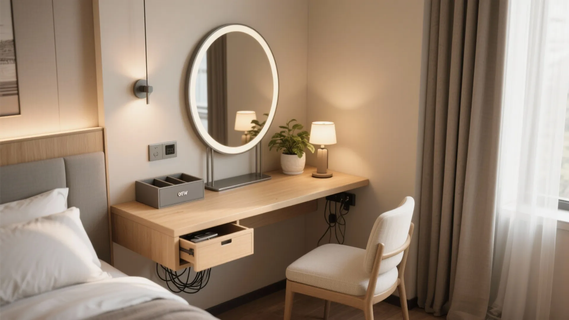 5. Create a multi-use corner for work or makeup