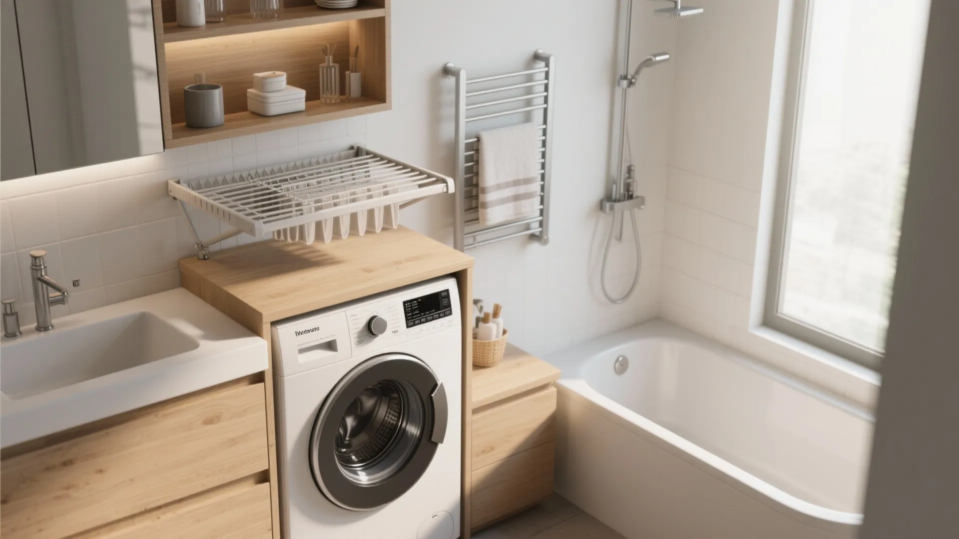 4. Multi-use surfaces: folding & drying cleverly