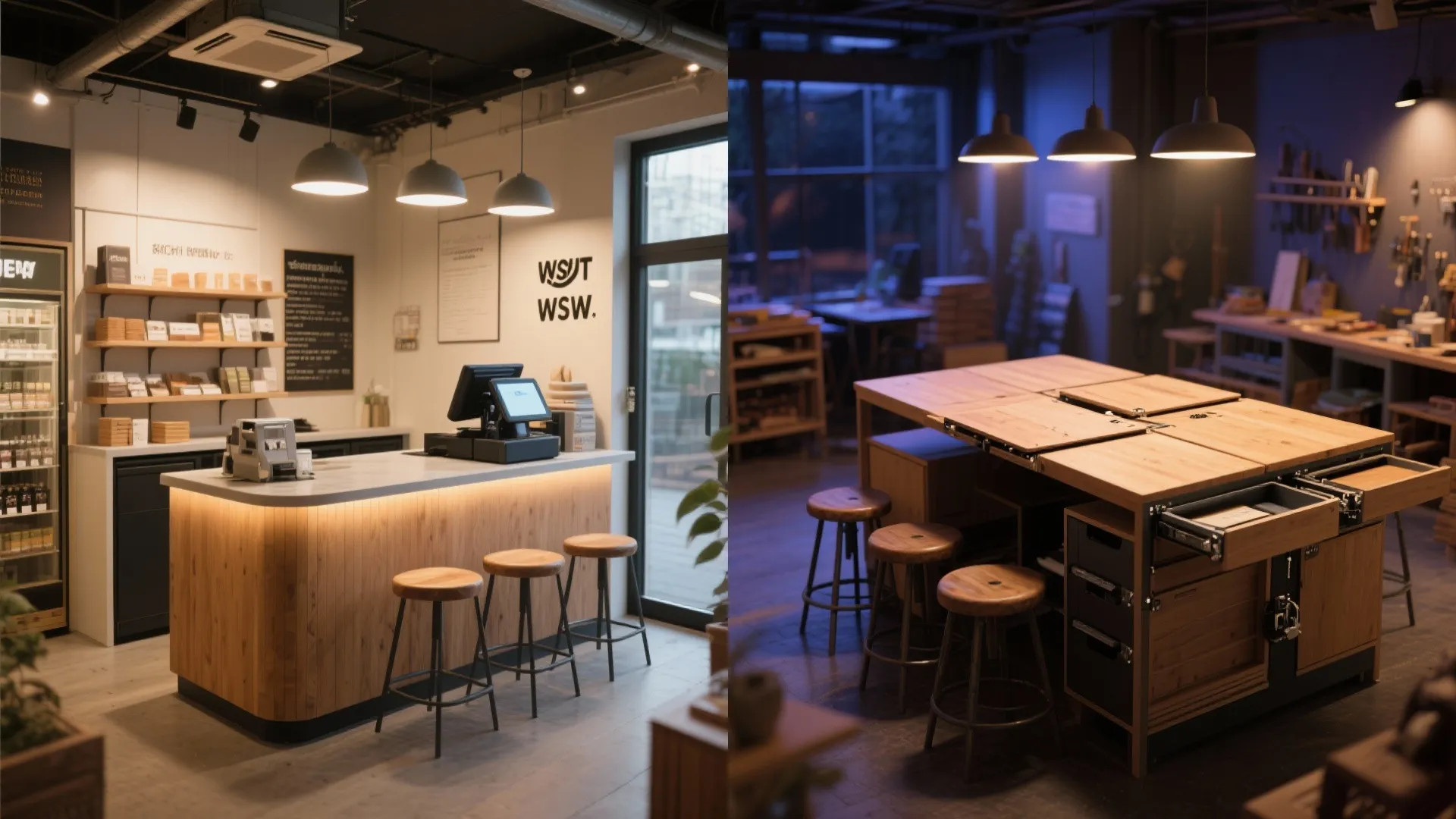 5. Multi-use counters and pop-up corners