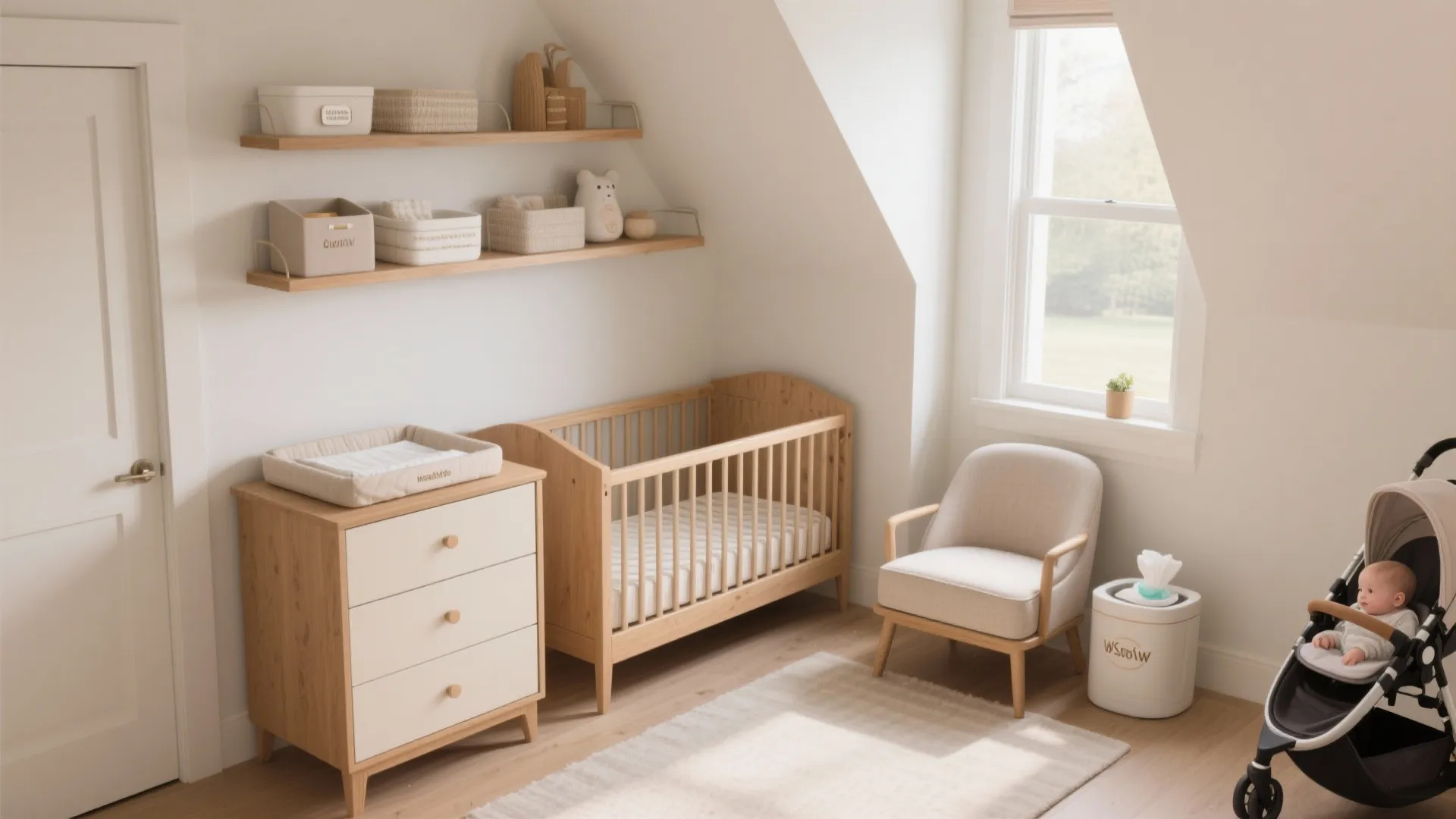 Multi-Use Furniture: Crib Nook, Changing Tray, and Glide Chair