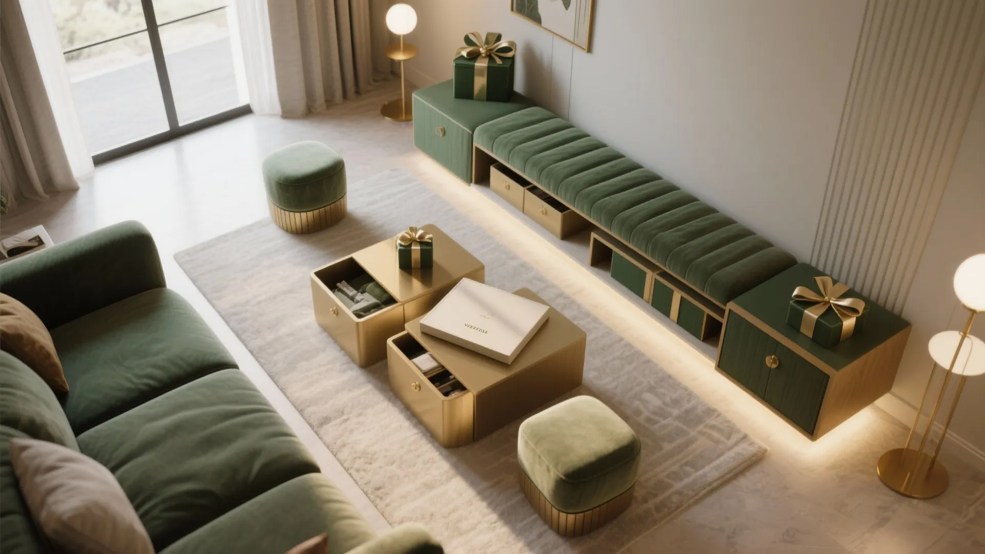 2. Use multi-purpose festive furniture