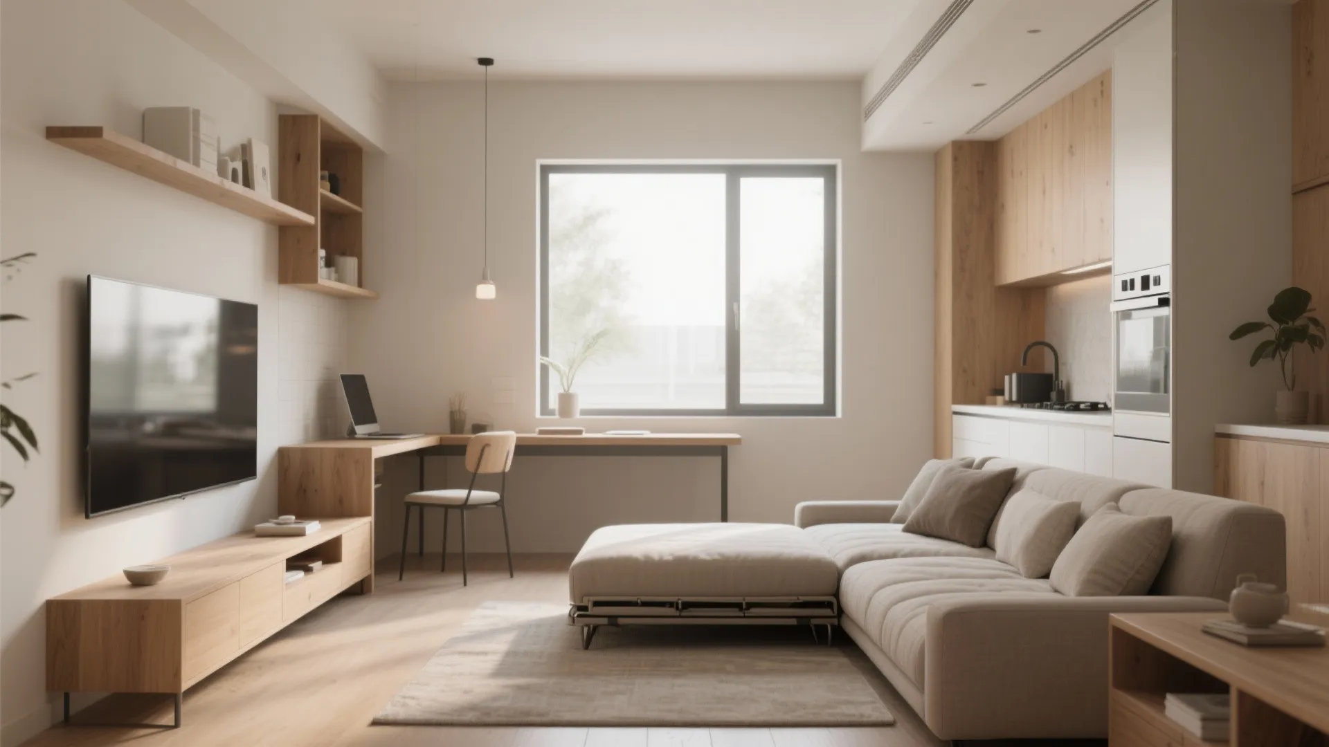 1. Multi-use furniture and clear sightlines