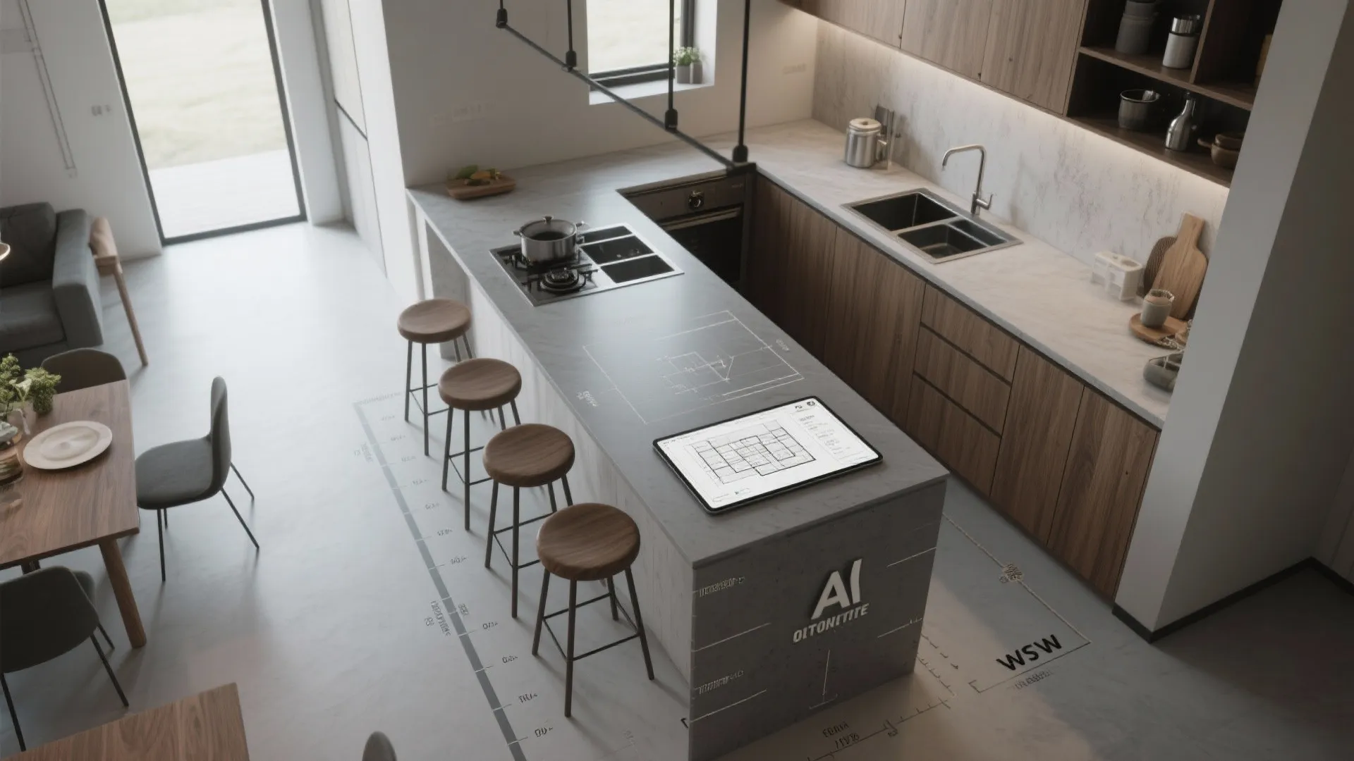 5. Multi-use islands and flexible layouts with tech help