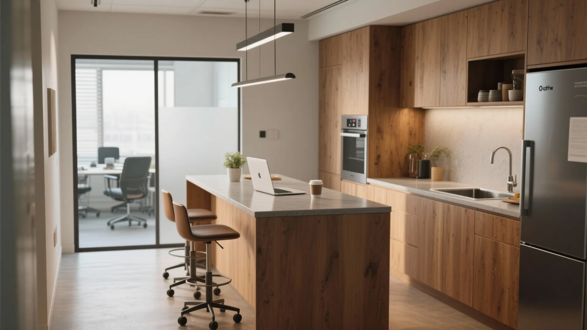 3. Multi-use island with seating