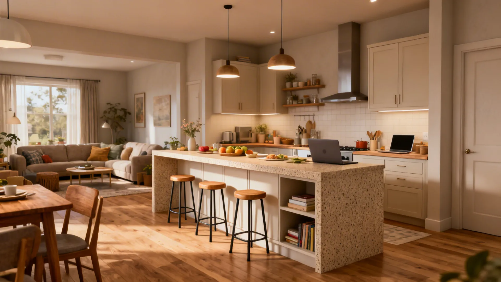 3. A multiuse island that defines zones