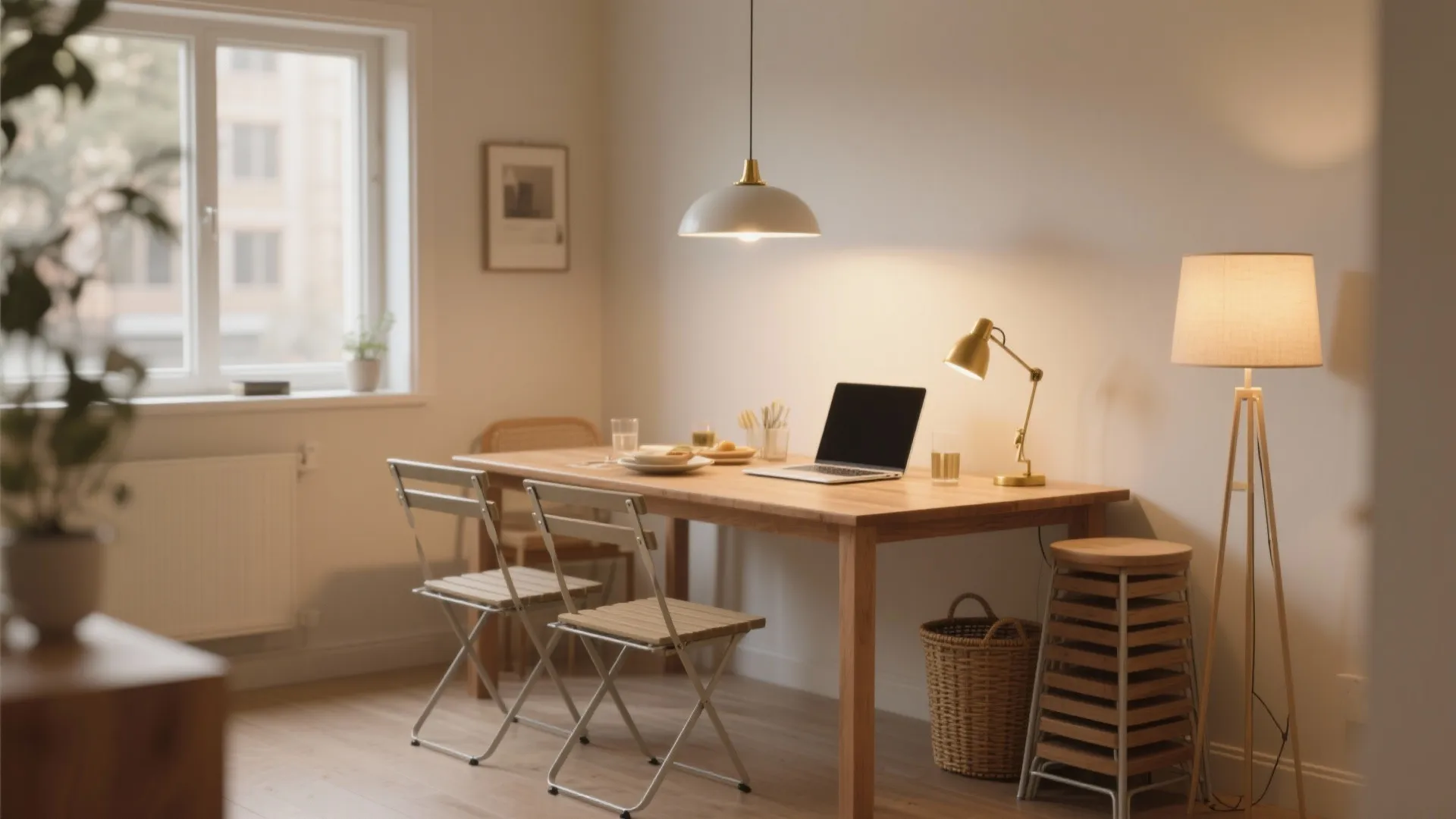 Idea 4: Multipurpose furniture and layered lighting