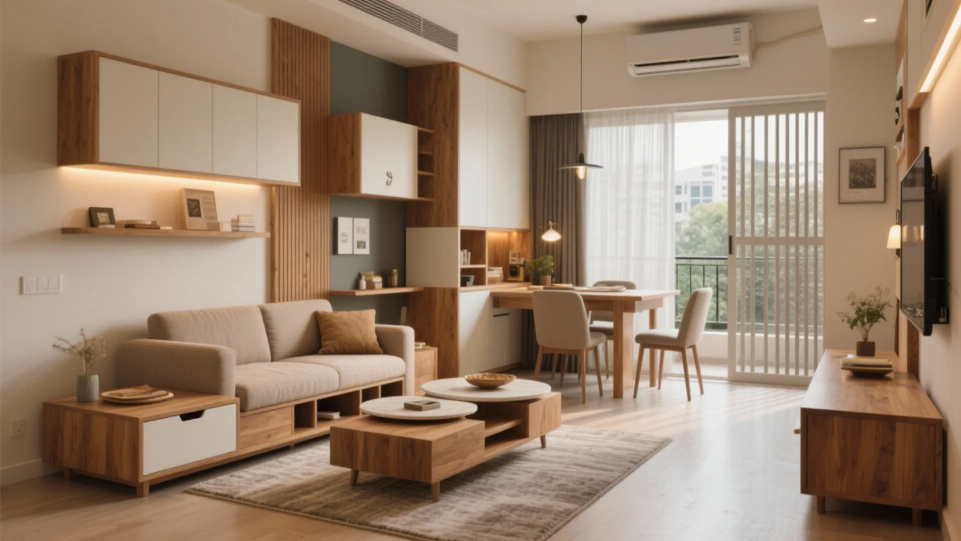 Multi-Use Furniture and Hidden Zones