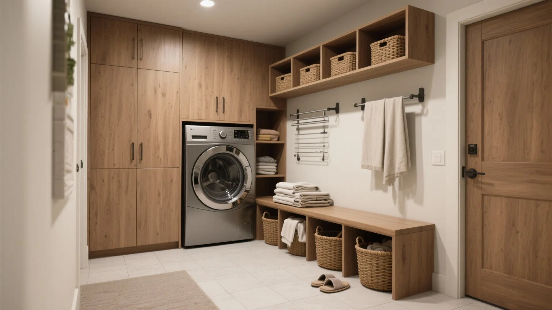 5. Multi-use laundry nooks: combine functions for better flow