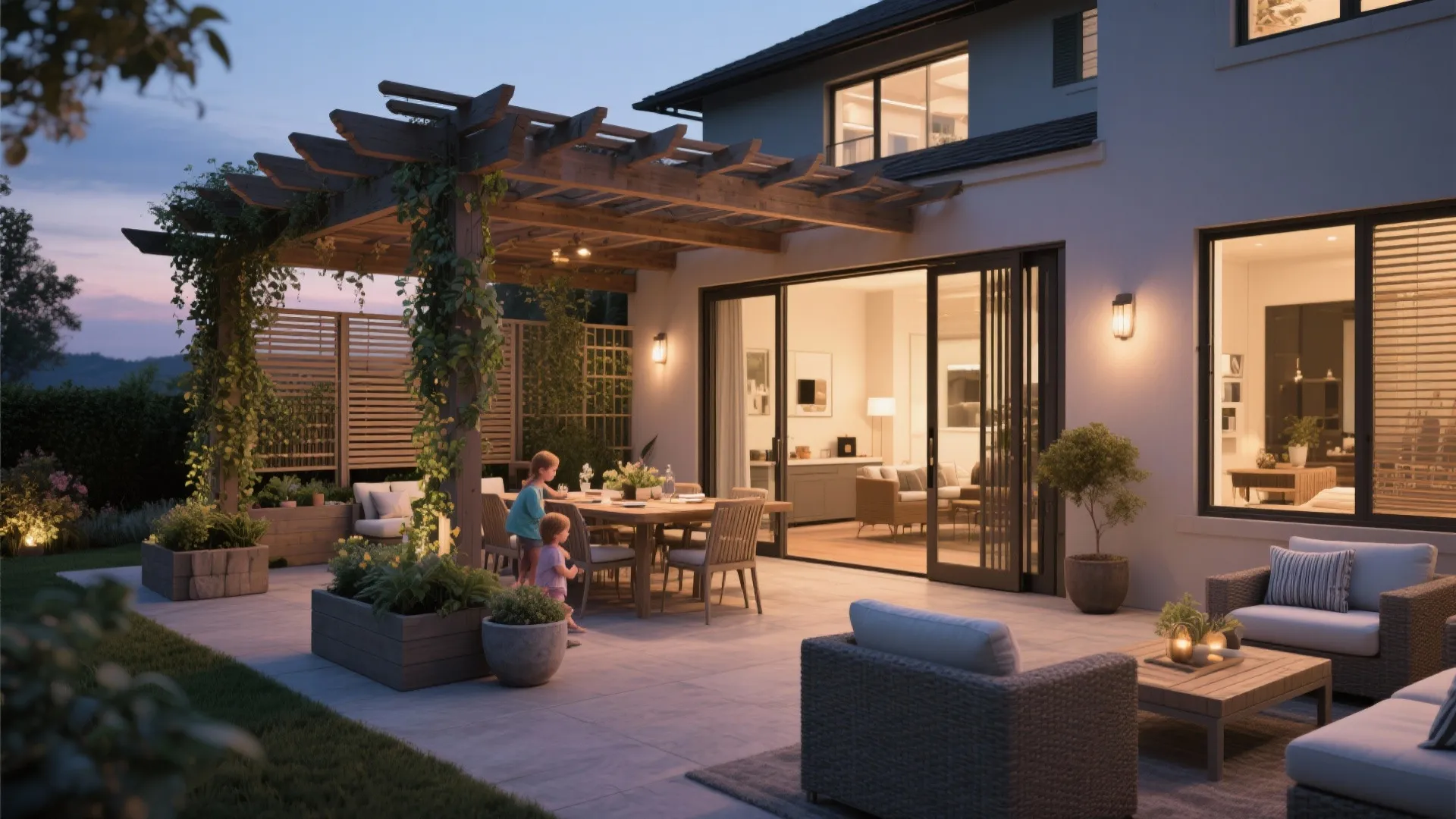 5. Outdoor connection and multi-use patio