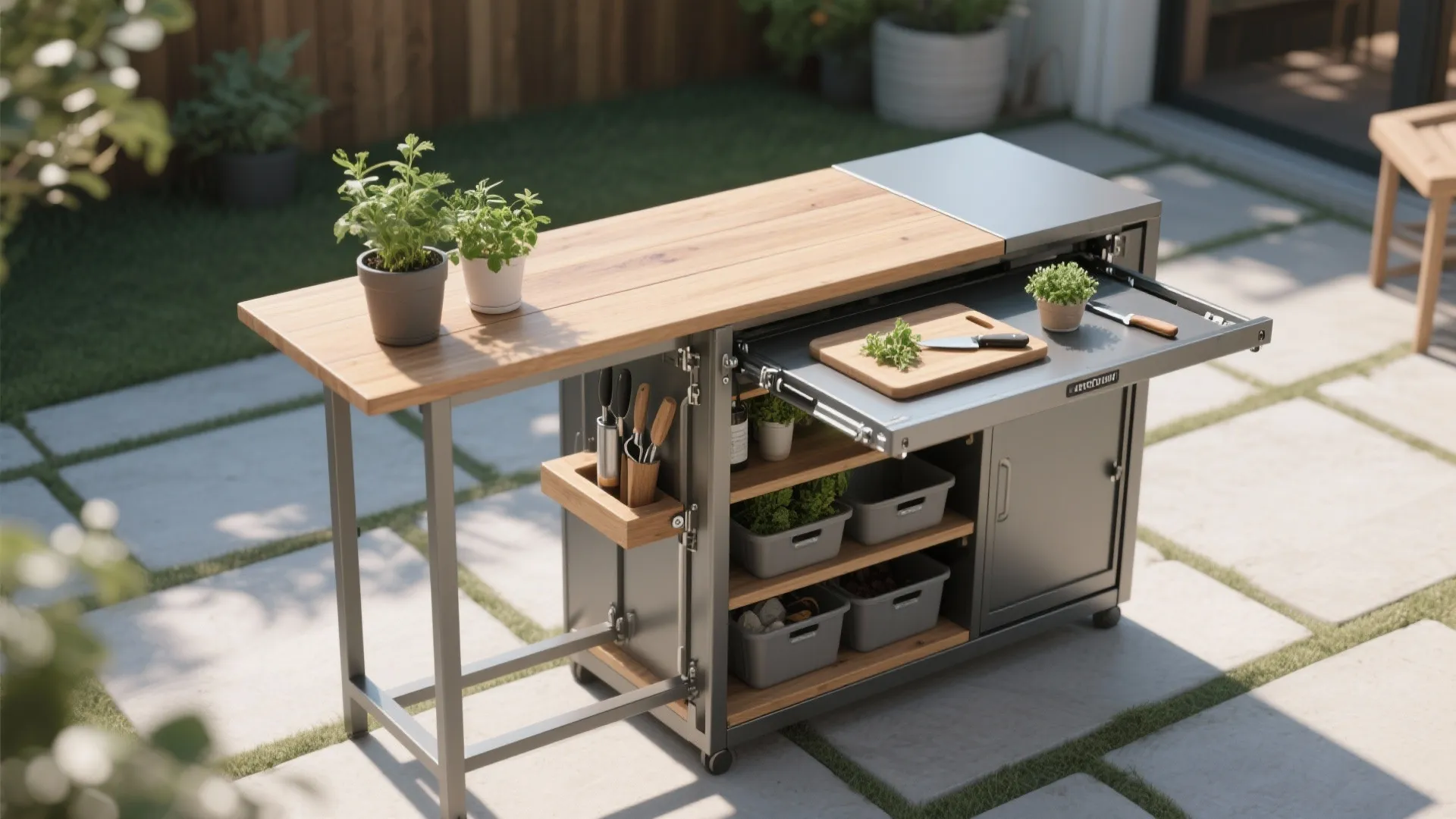 3. Create a multi-use dining and prep station