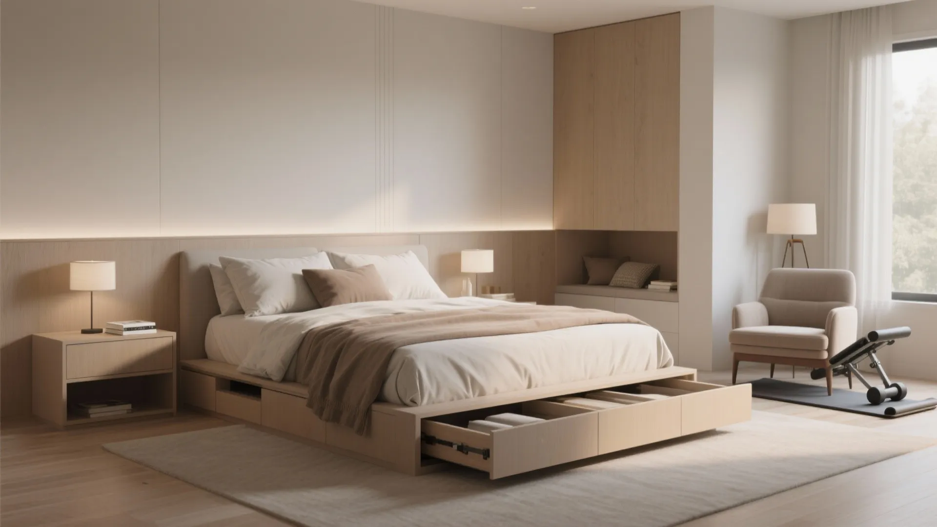 4. Multi-use primary bedroom