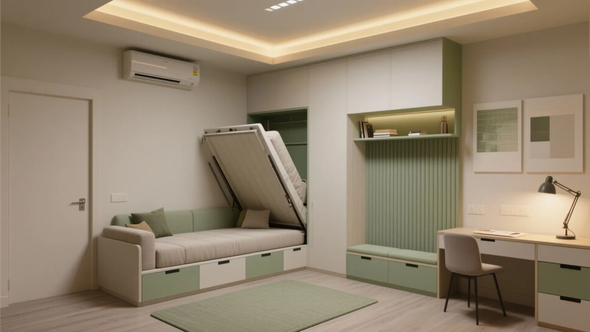 Multi-Use Furniture & Flexible Zones