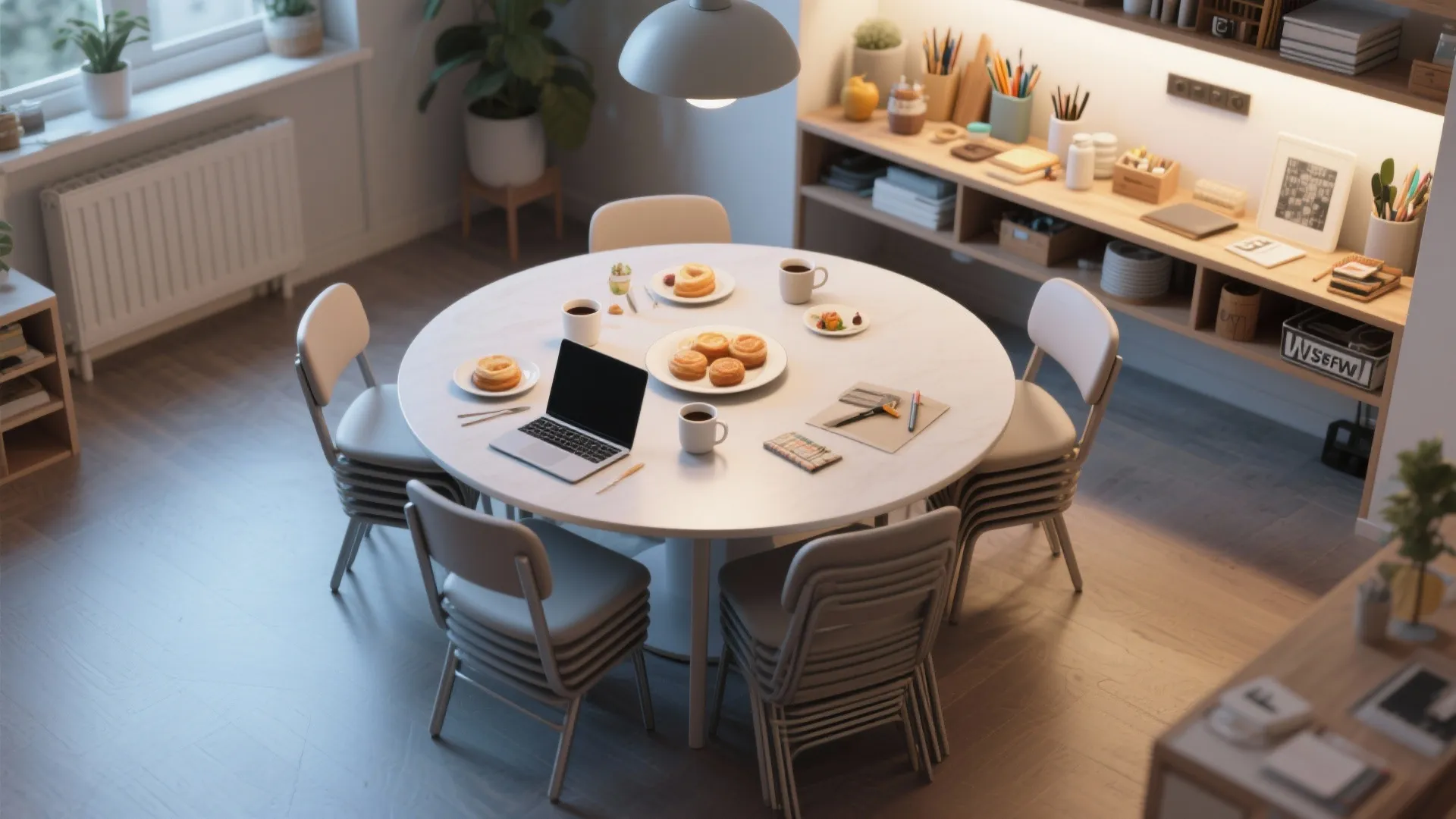 5. Small-Round Table for Multi-Use Spaces