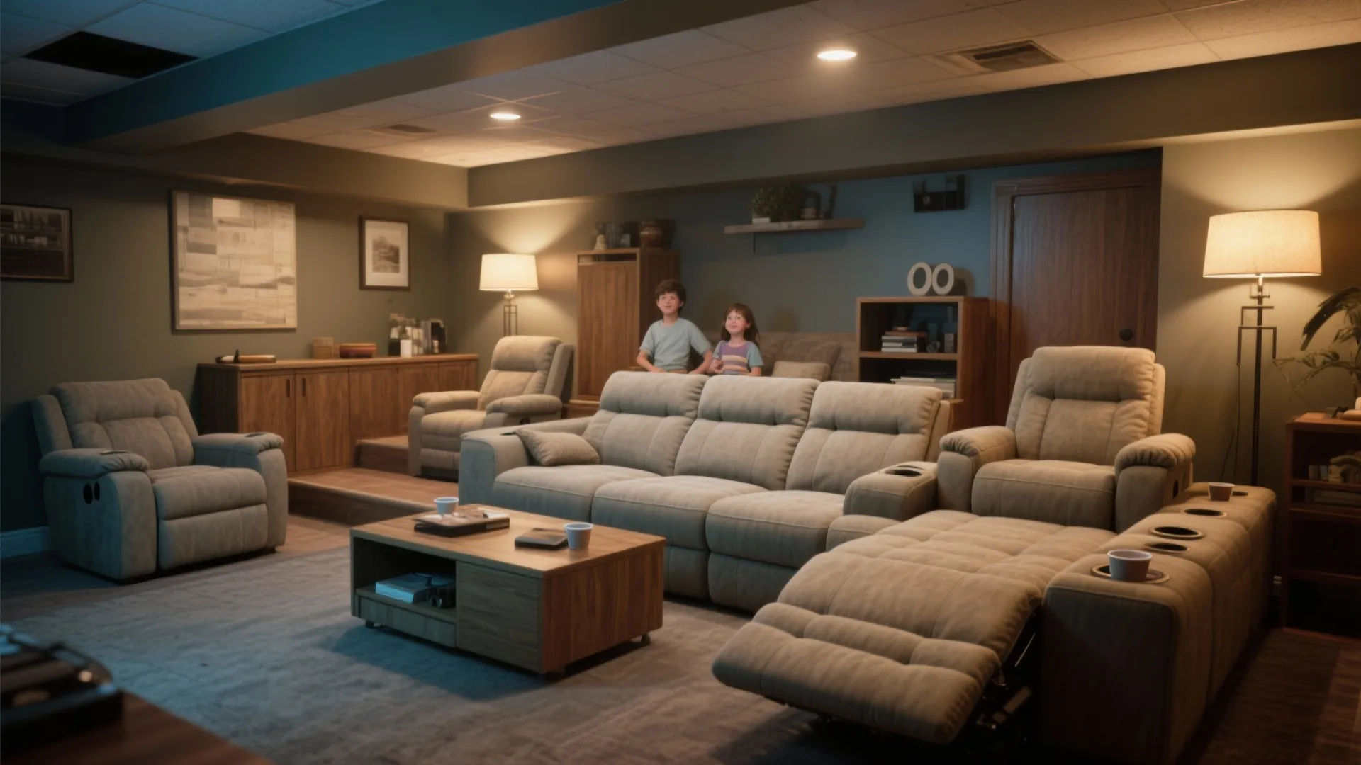 3. Multi-use Seating: Sofa by Day, Recliners by Night