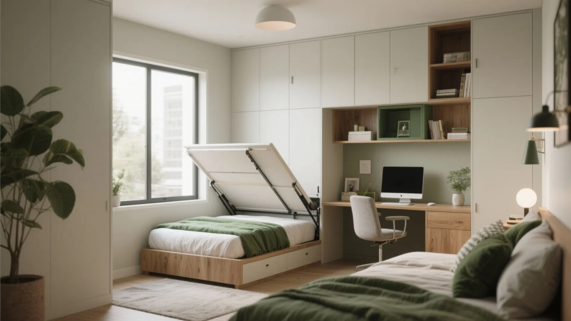 5. Compact Second Bedroom as Multi-Use Space