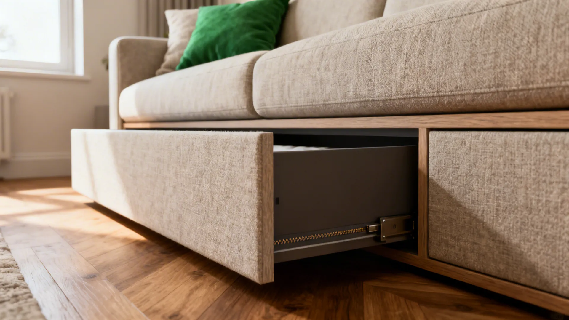 1. Anchor with a multi-use statement sofa