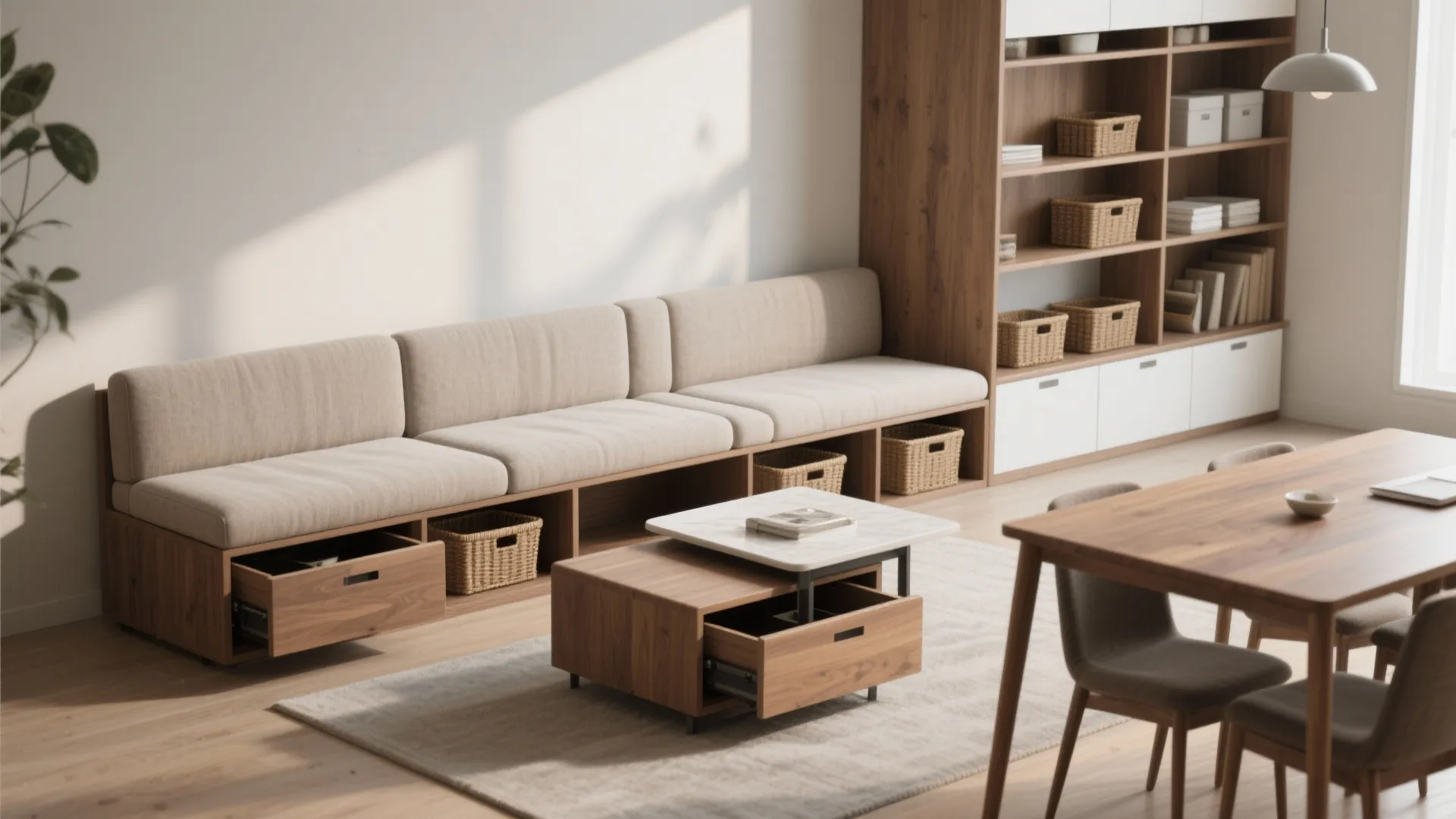 3. Prioritize multi-use furniture and clever storage
