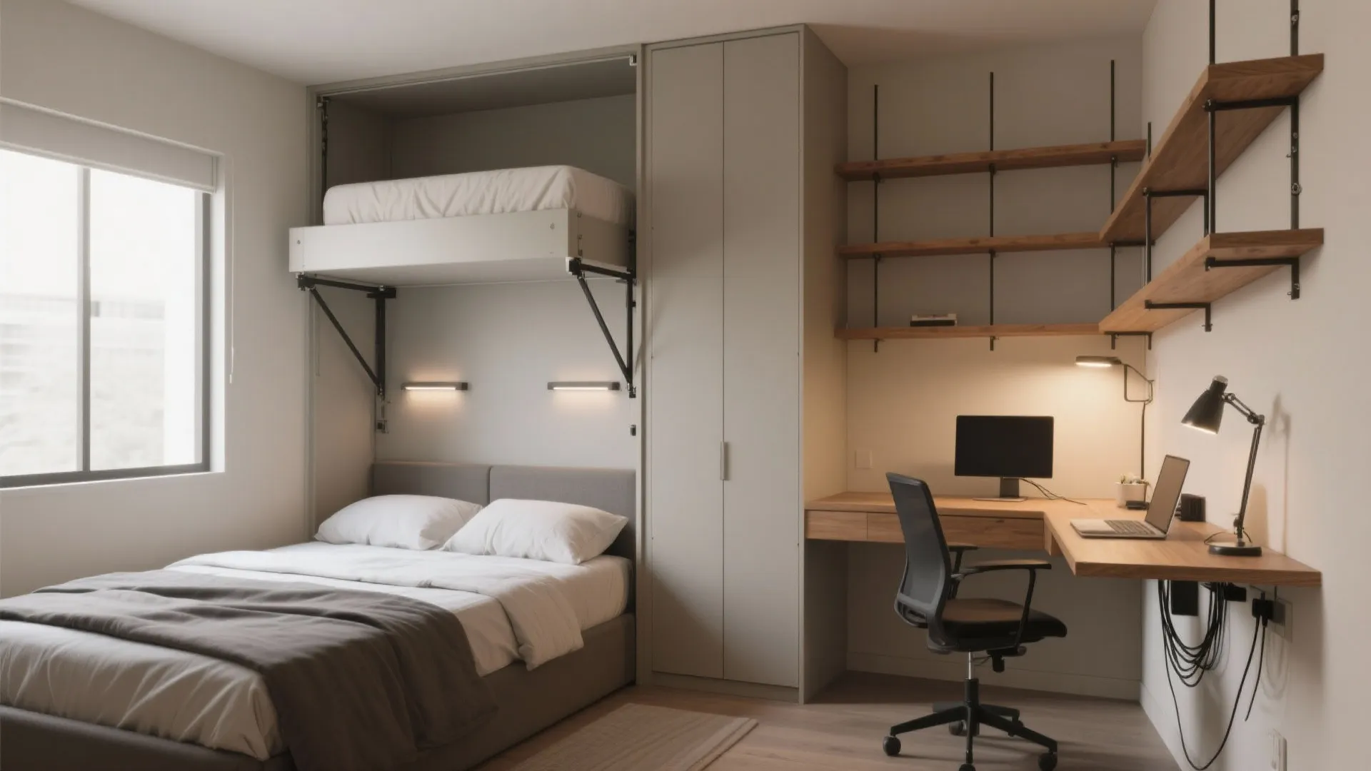 Multi-use study nook in the third bedroom