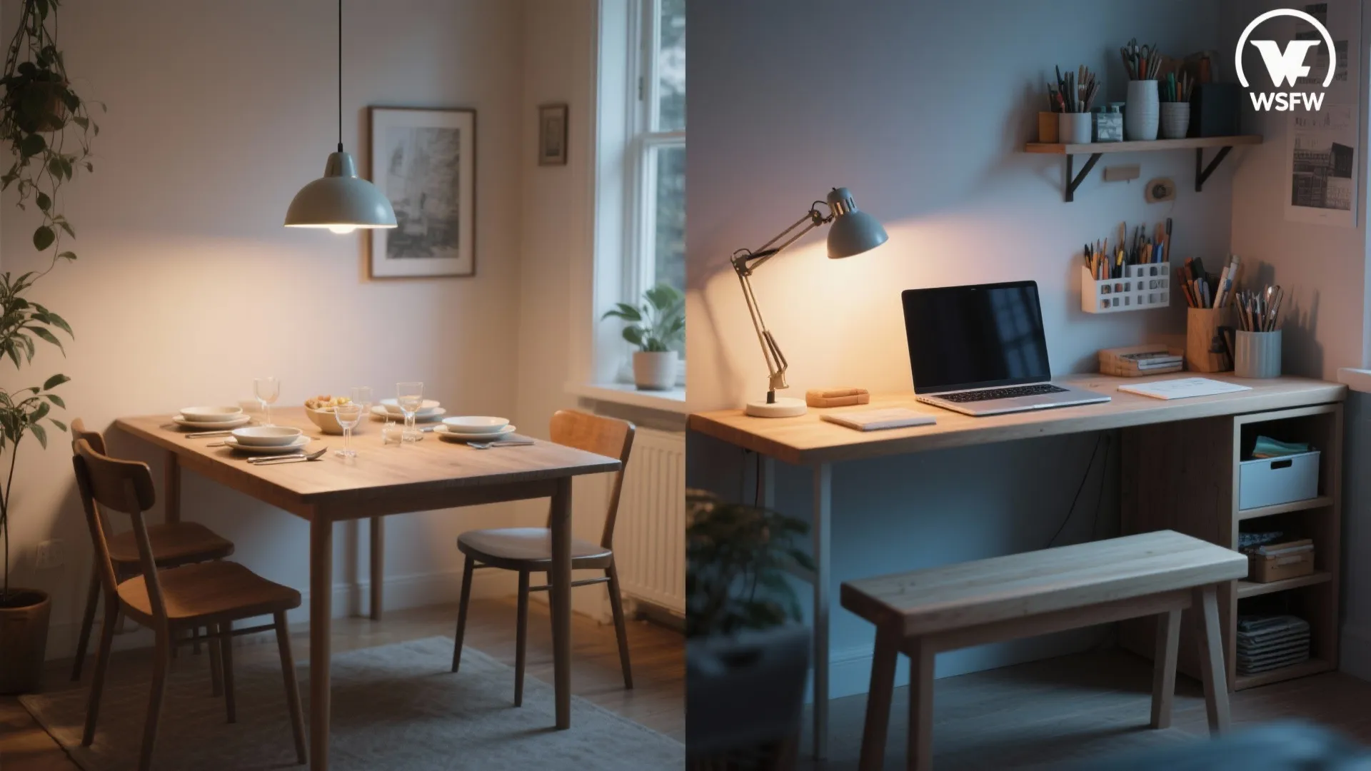 5. Think multi-use: dining by day, workspace by night