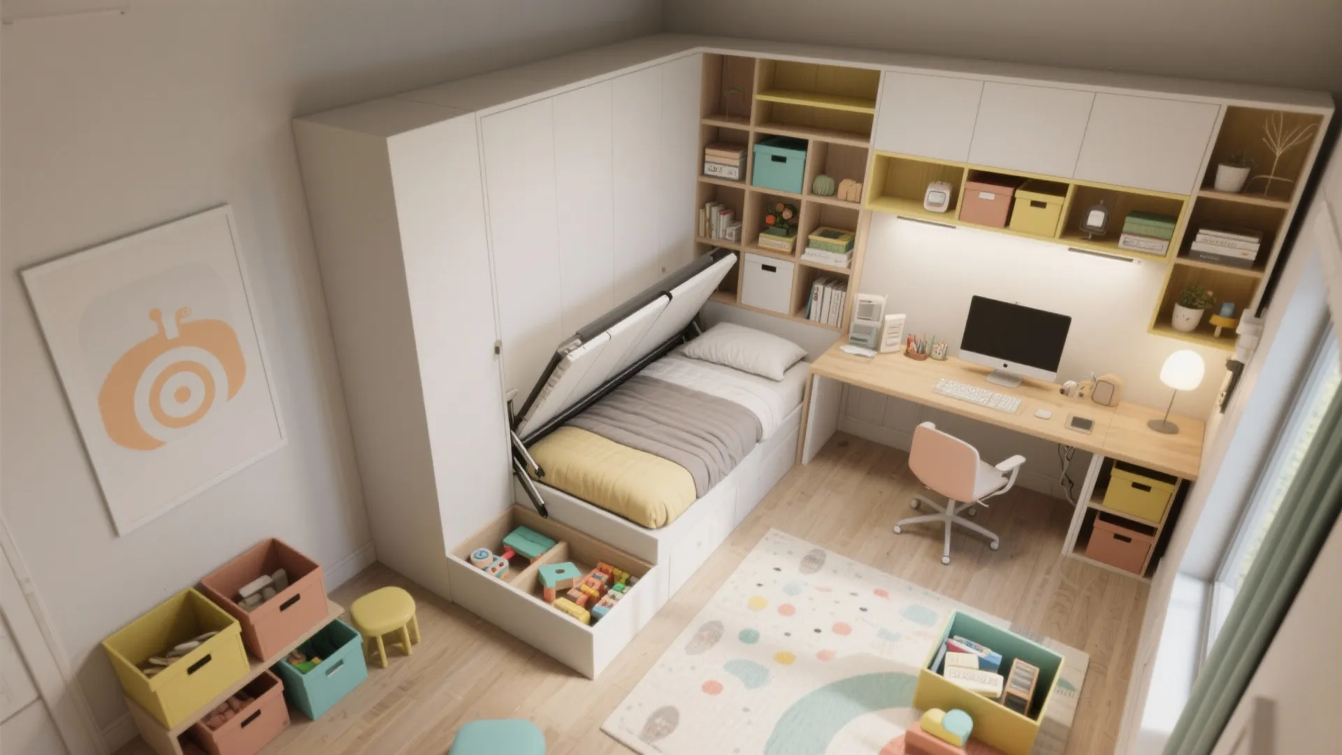 Flexible third bedroom as multi-use space