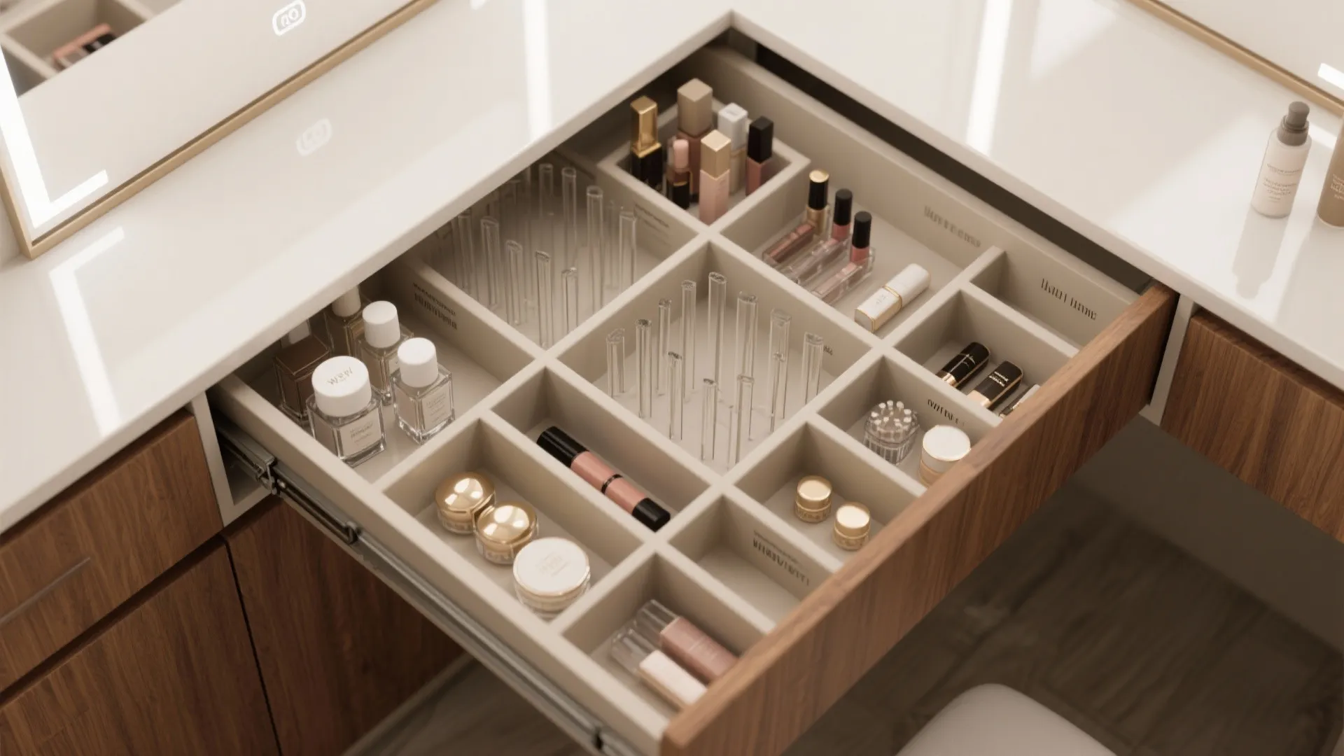 5. Multi-use vanities and drawer organizers