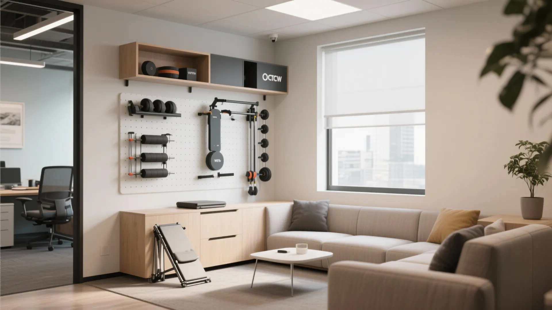 1. Multi-Use Workout Nook