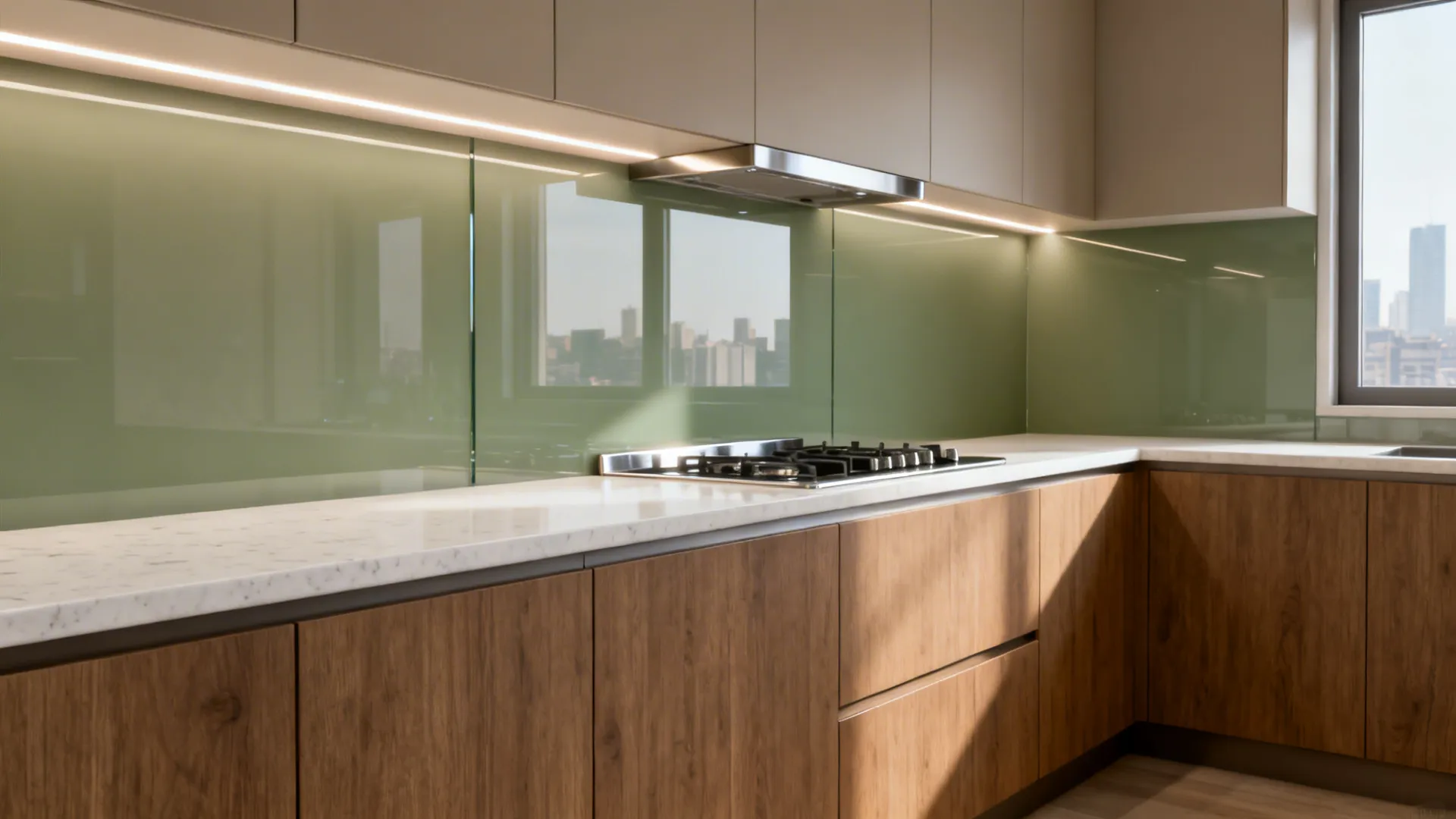 Back Painted Glass Kitchen Design in Mumbai: 5 Ideas