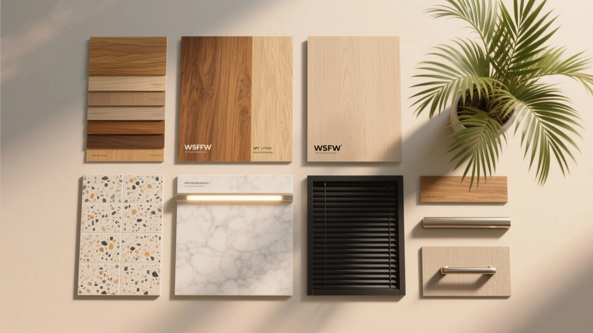 Warm woods, durable finishes, and balcony utility hacks