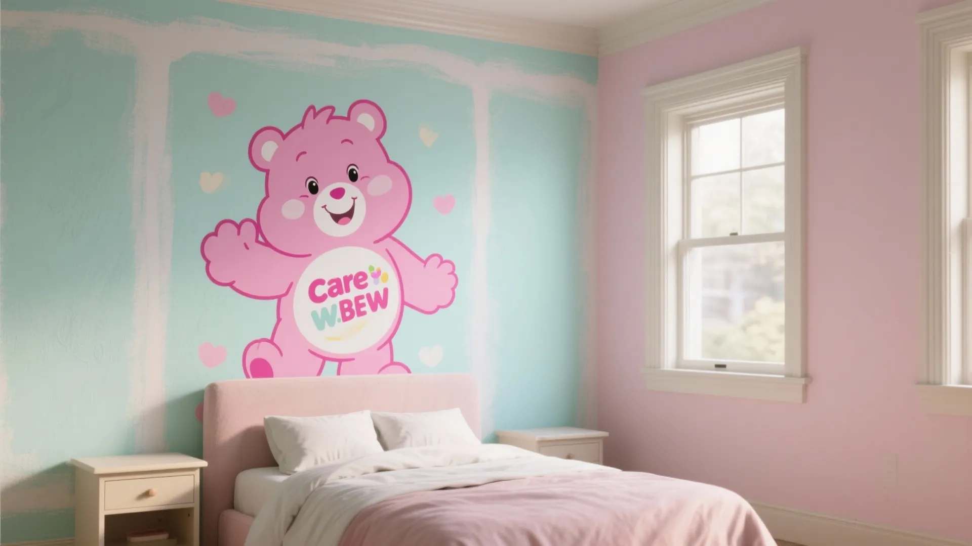 1. Soft Pastel Palette with a Single Bold Mural