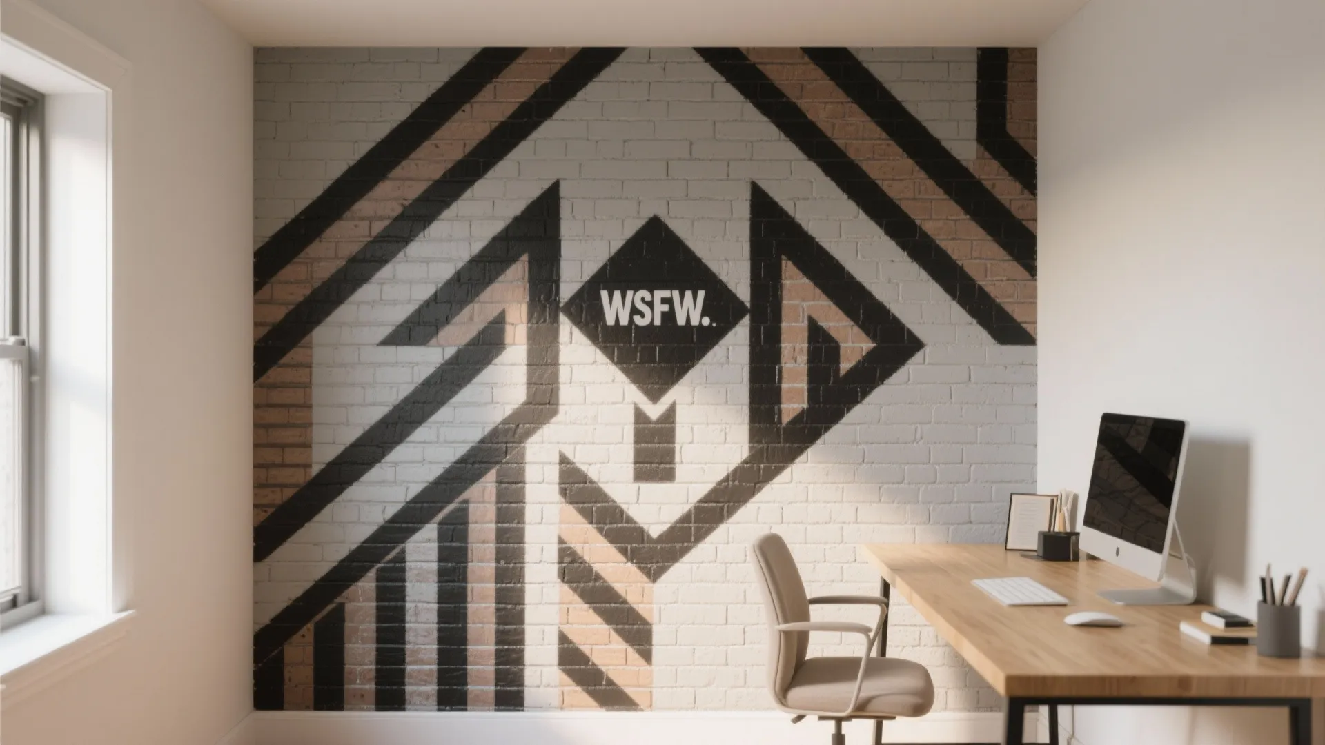 Statement Mural or Stencil for a Bold Focal Point
