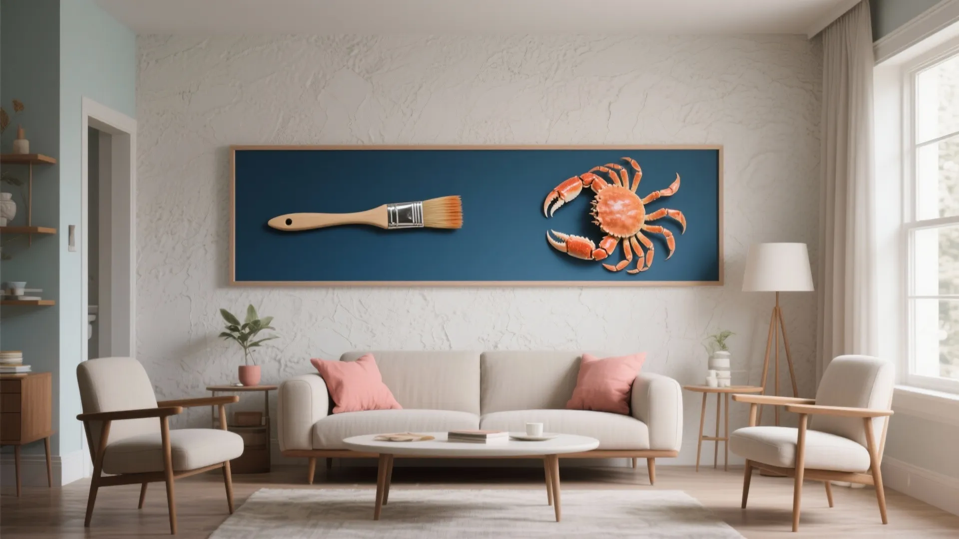 1. Turn the mural into a grown-up focal point