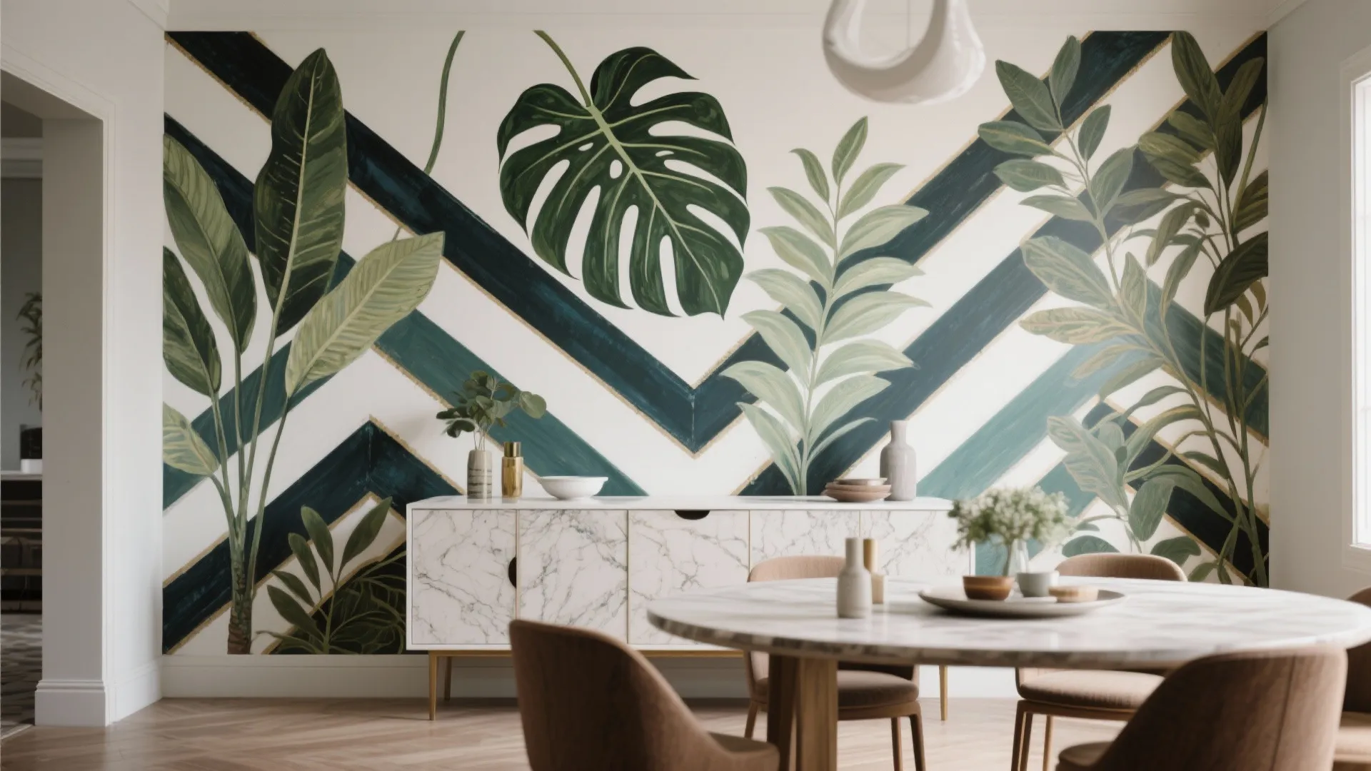 Geometric Pattern or Hand-Painted Mural