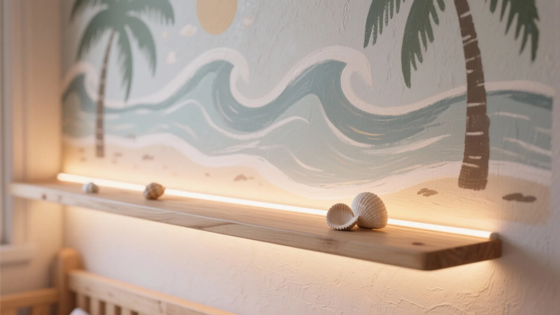 2. Subtle mural and glow accents