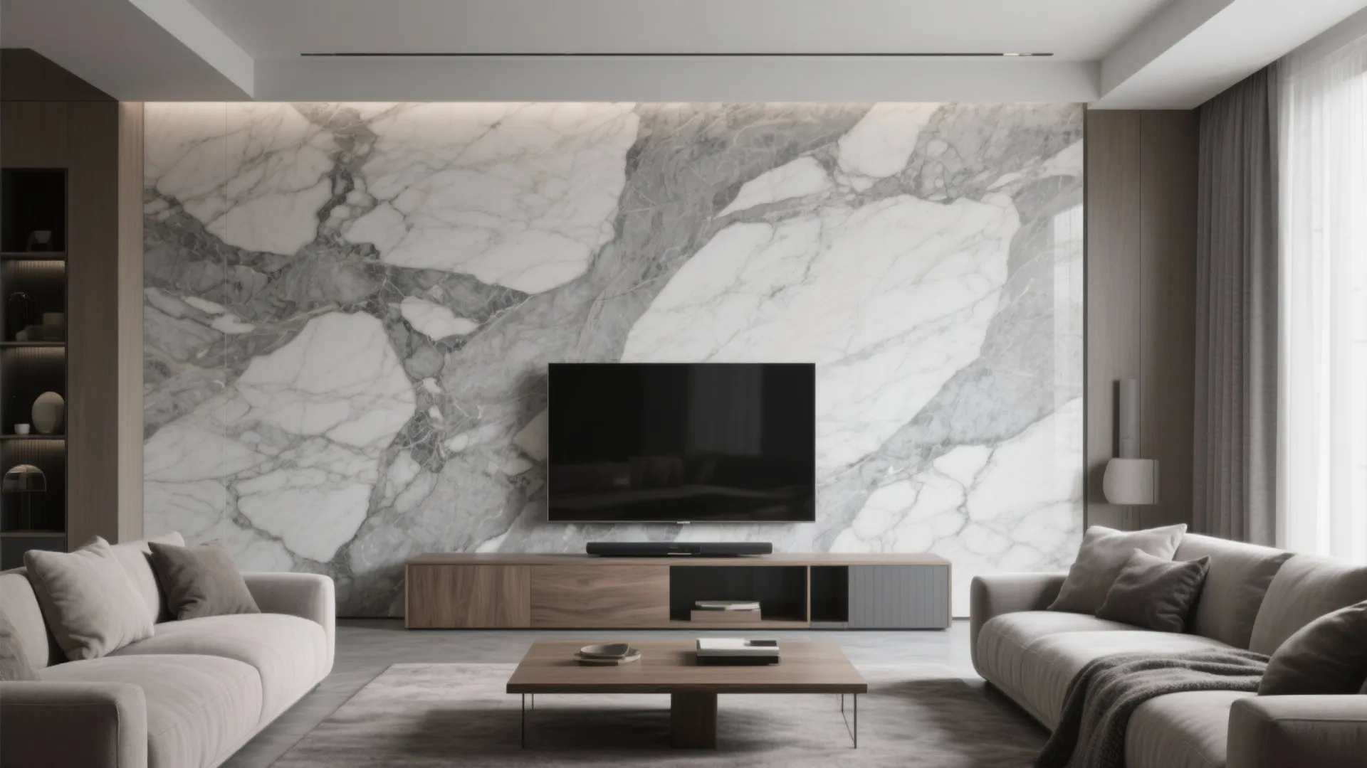 Statement Murals: Abstract Stone, Ombre, and Herringbone