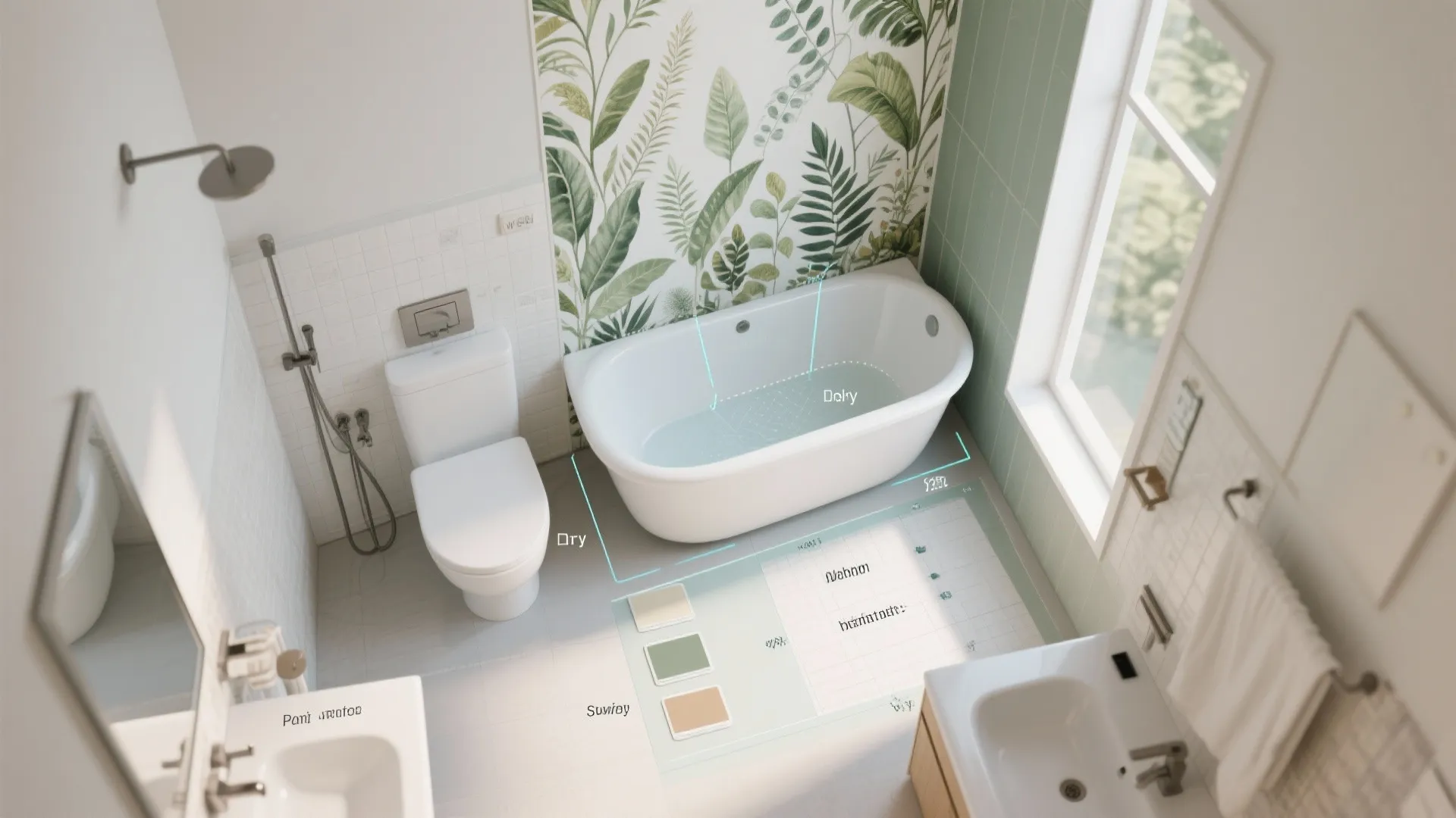 Large-scale botanical murals