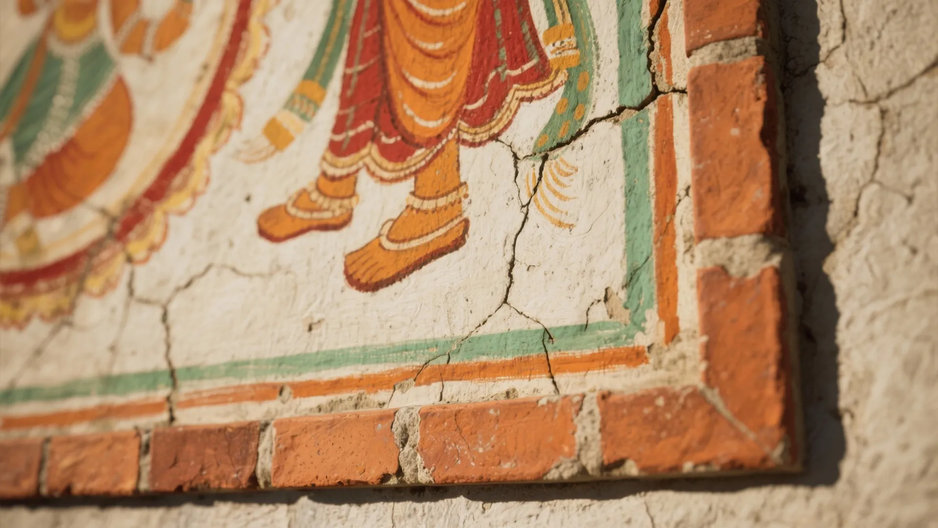 Kerala Mural Art with Terracotta and Laterite Tones