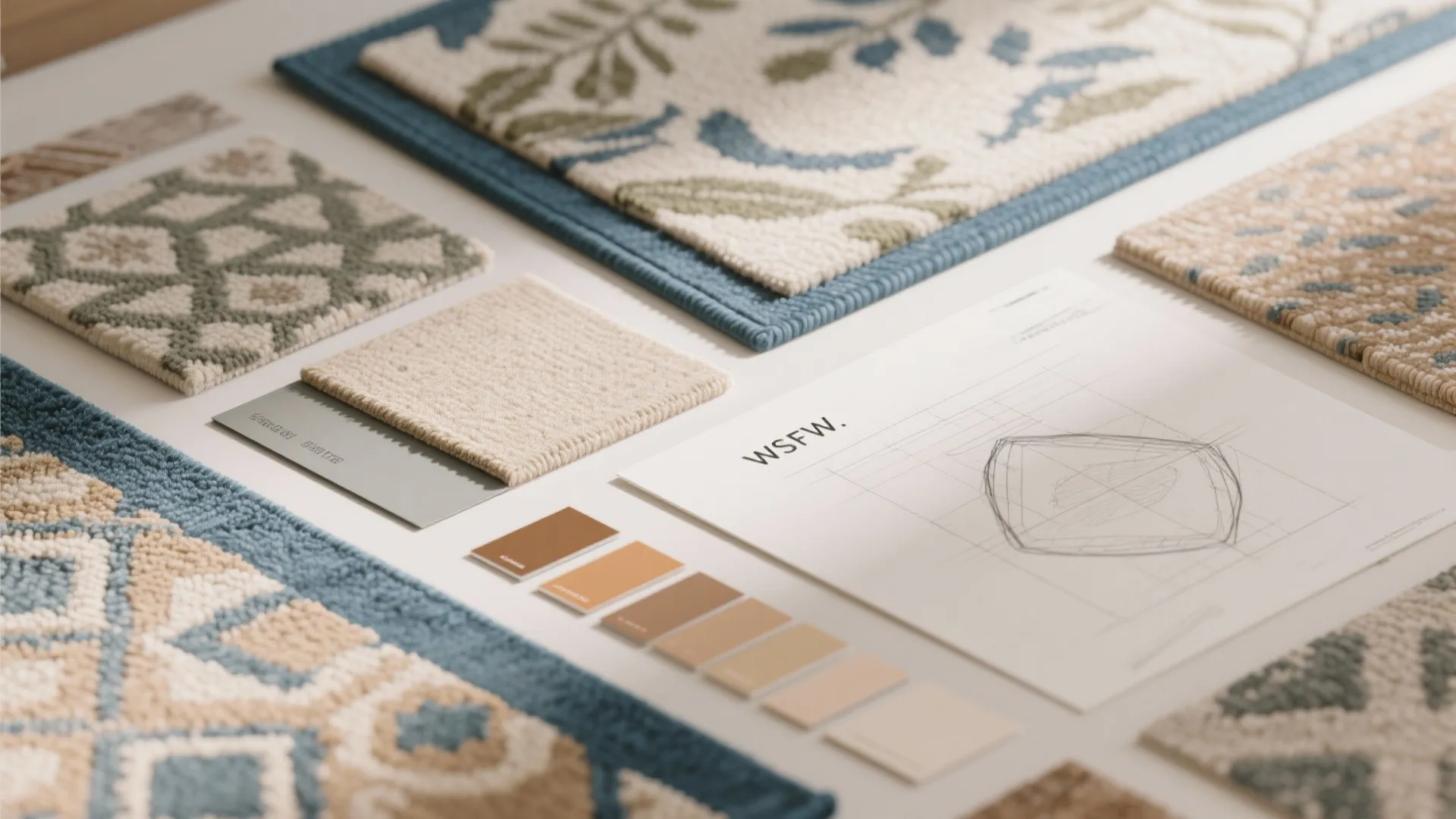 Patterned Carpet Murals with Soft Borders