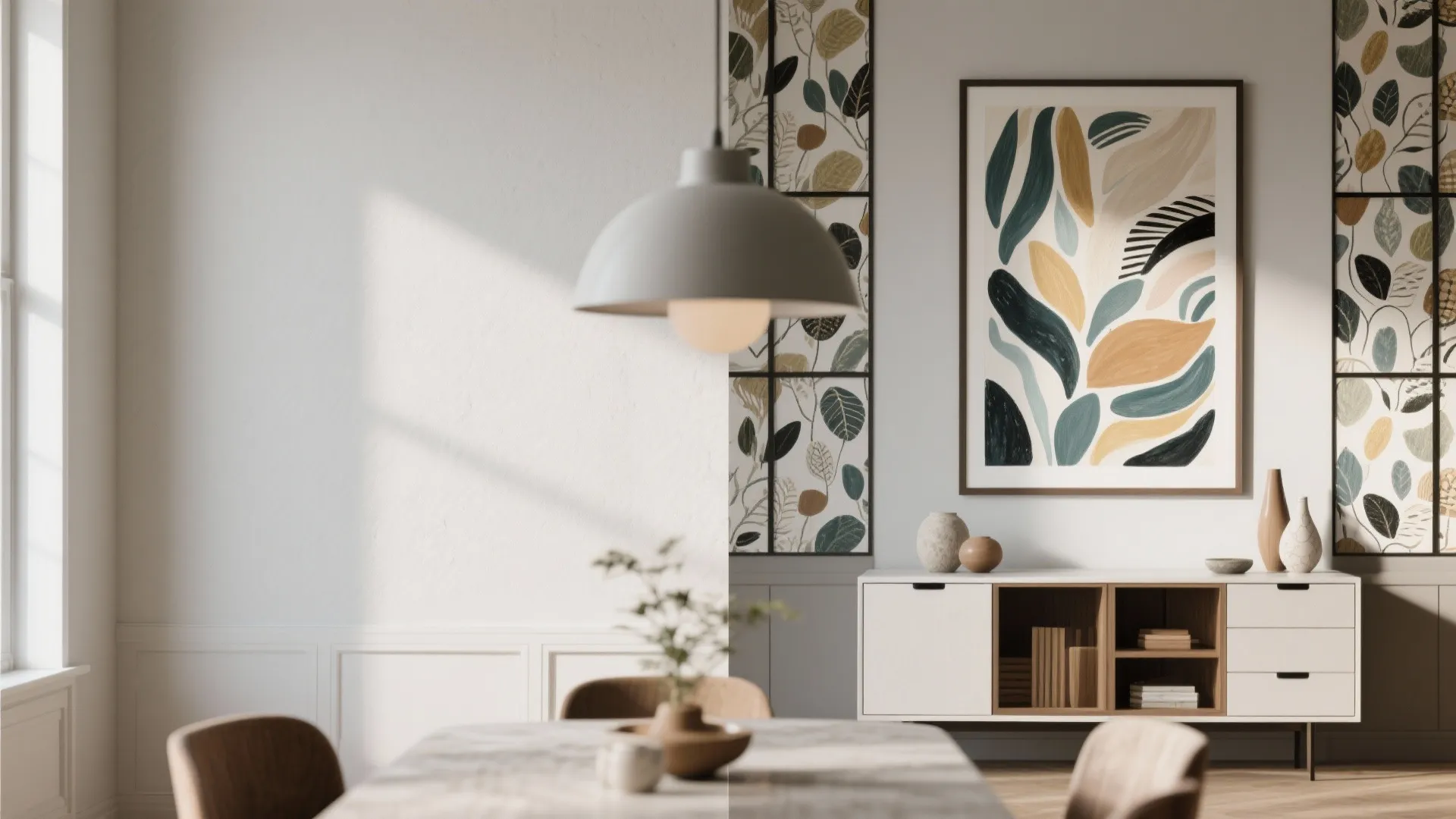 5. Painted Mural & Graphic Panels: Custom Drama on a Budget