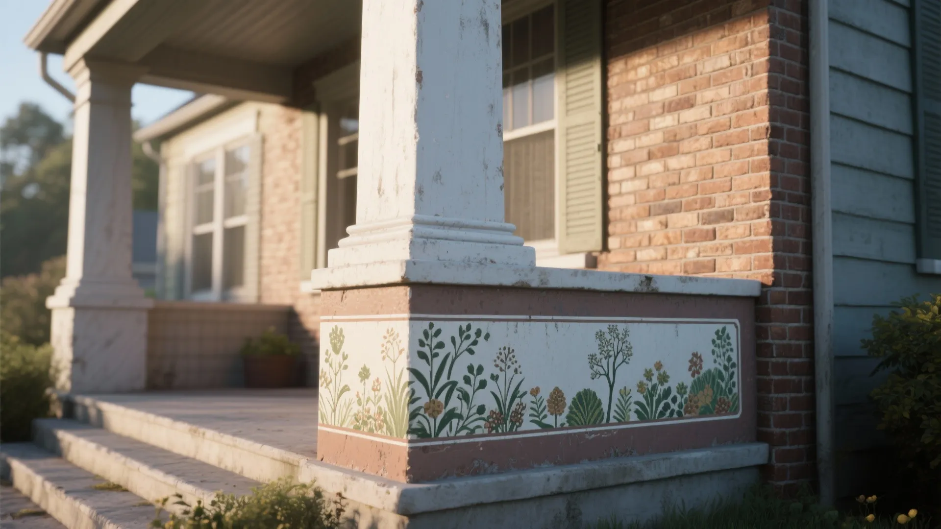 5. Murals, stencils, and subtle patterns