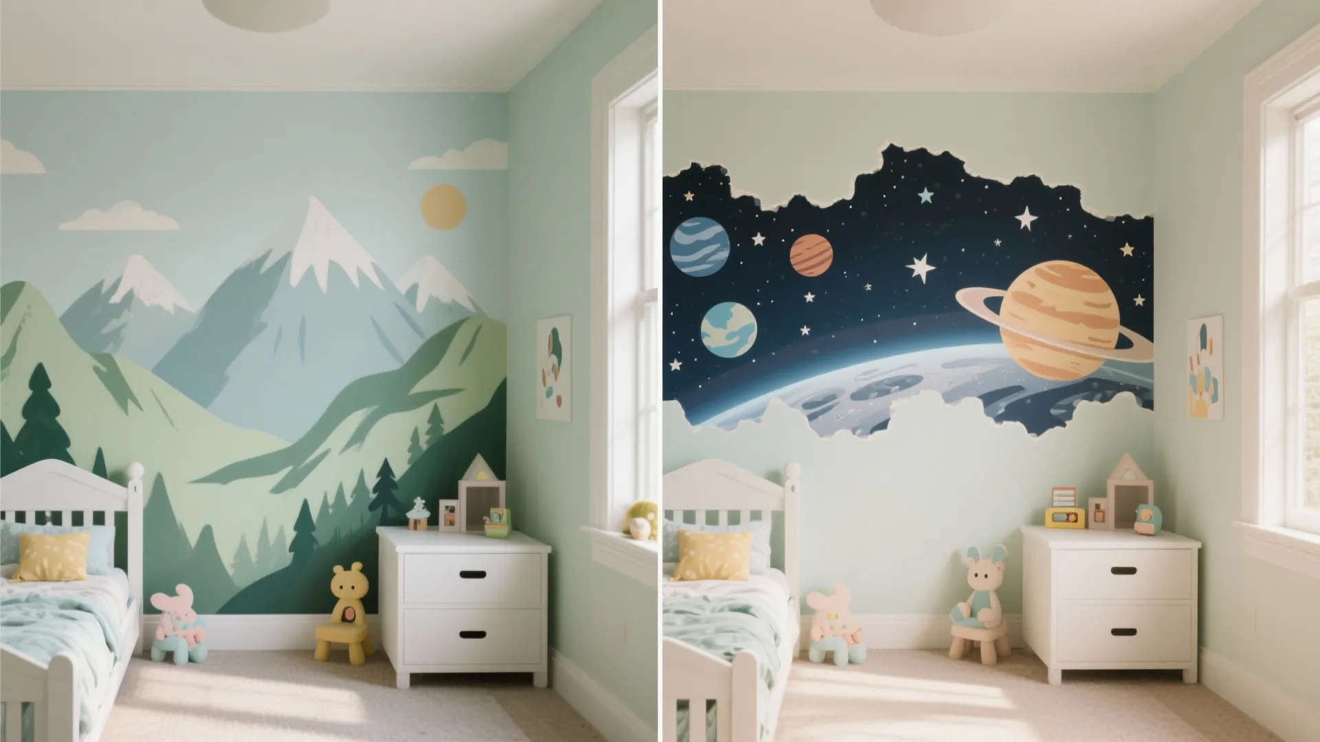 2) Removable Murals and Decals That Don’t Age Out
