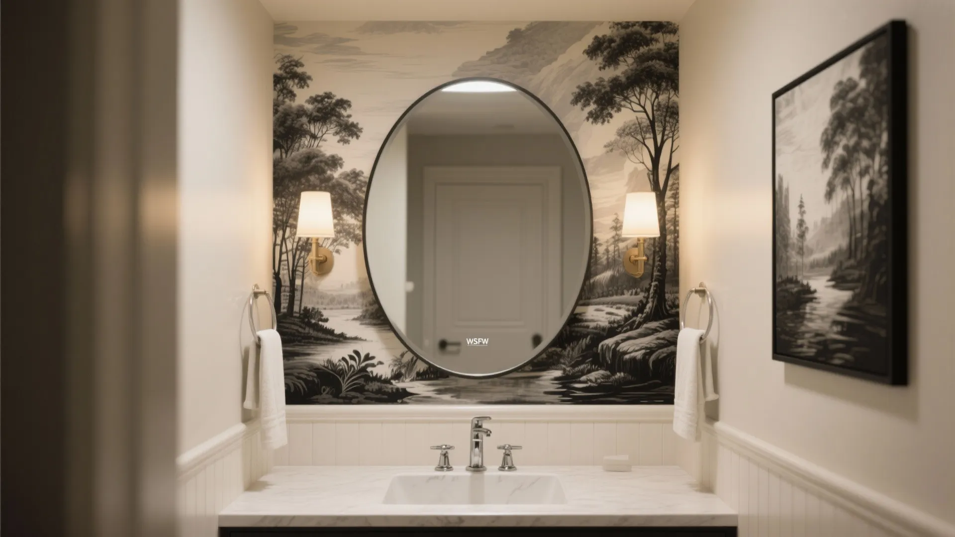 One-Wall Mural (Oversized Motif, Controlled Drama)