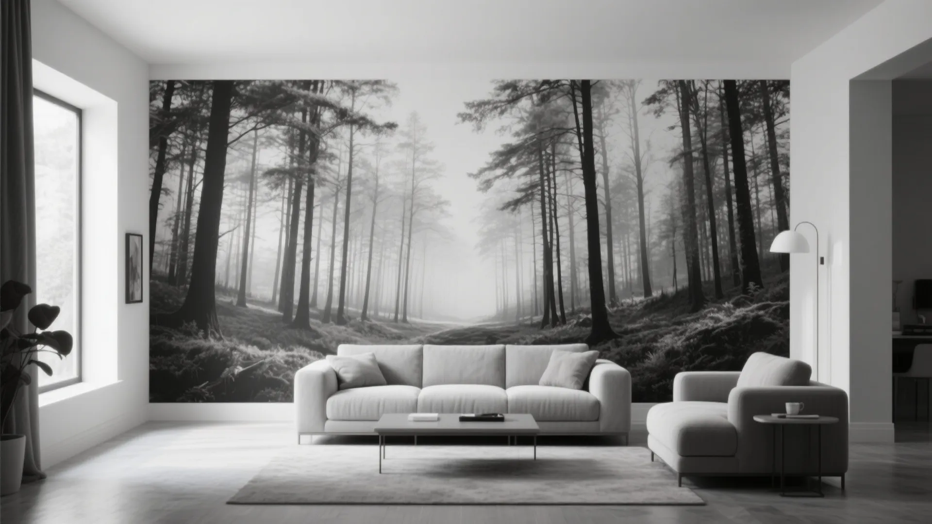 5. Mural-Style Wallpaper